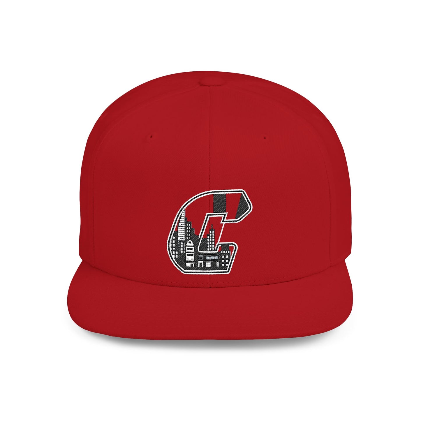 City  Skyline C Patch Flat Bill Snapback Hat