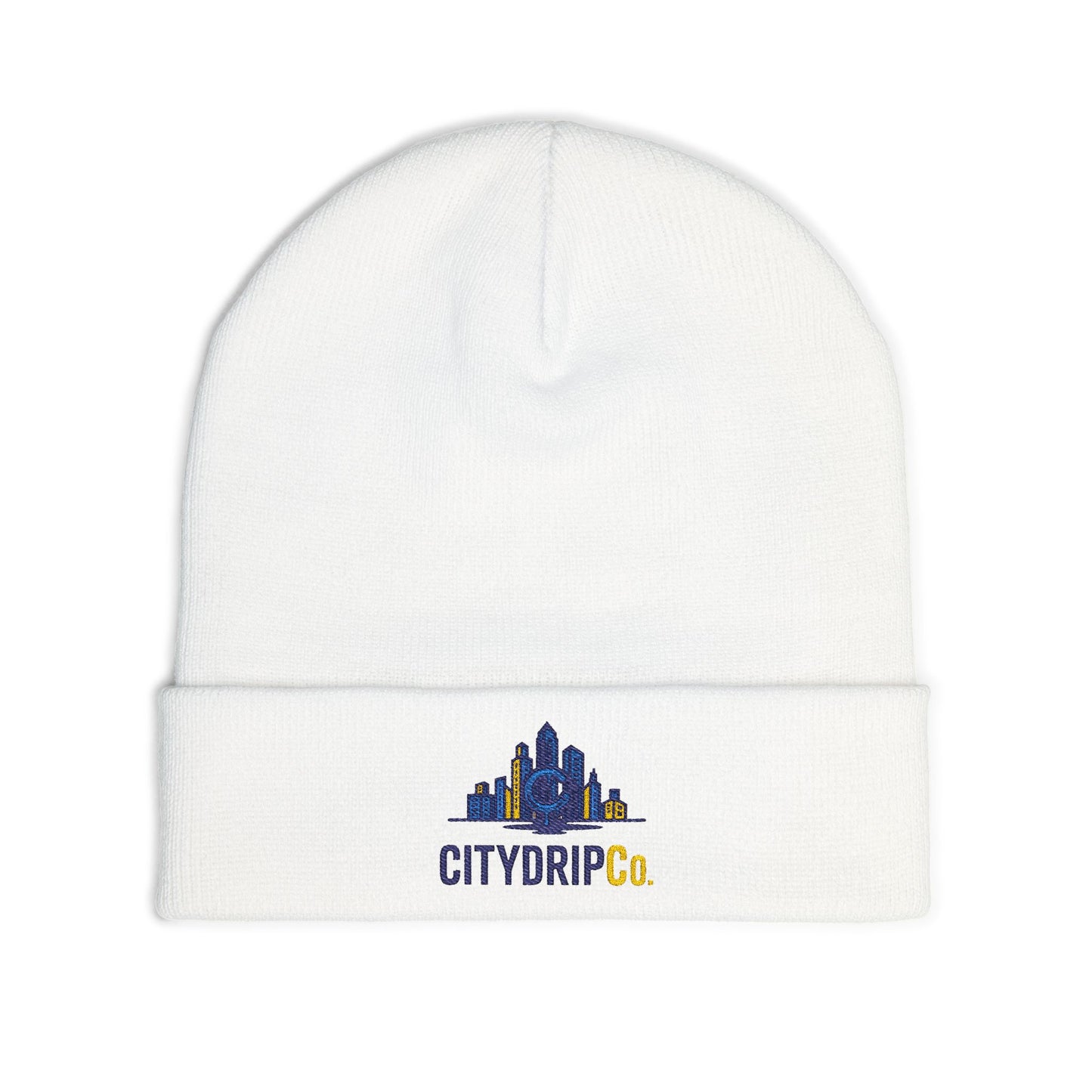 Citydripco. Urban Cityscape Stylish Citydrip Knit Beanie, Embroidered Hat, Winter Accessory, Gift for Him/Her, Streetwear Beanie