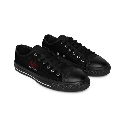 City Dripco. Black Women's Sneakers with Dripo Logo - Casual Streetwear Footwear