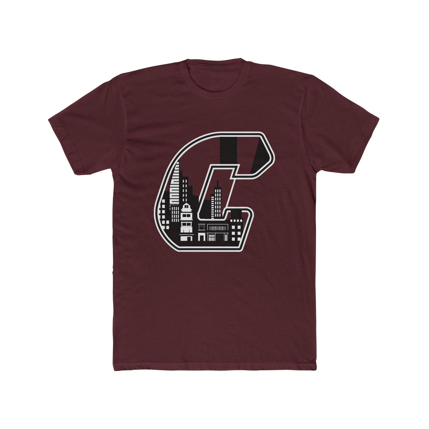 City Skyline 'C' Monogram Tee — Urban Letterman Graphic T-Shirt