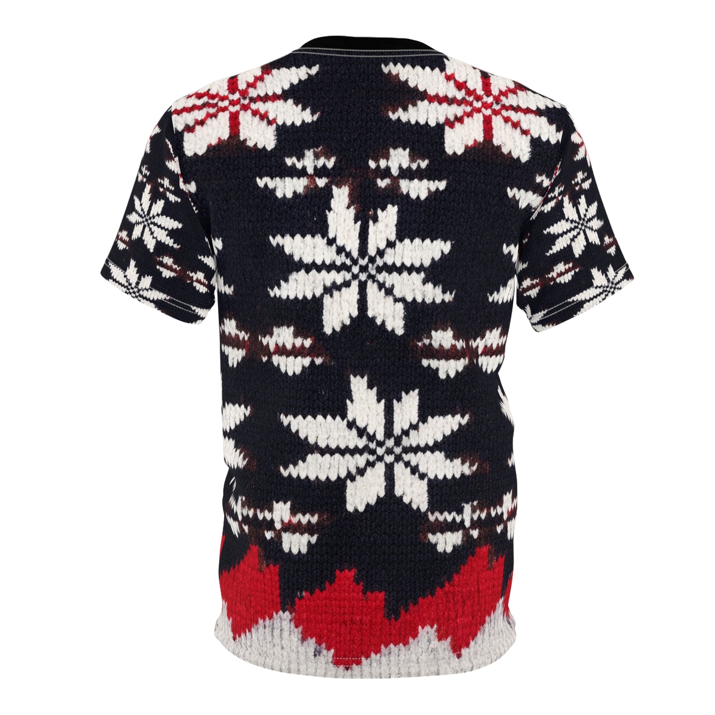 Citydripco. Winter Pattern Tee — Red & Black Holiday All-Over Print Shirt