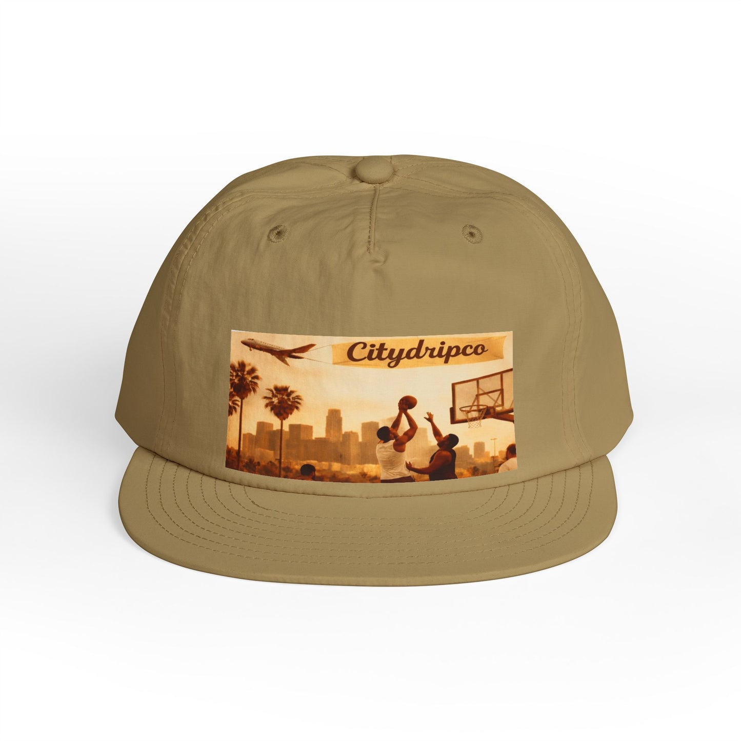 Surf Cap - Vintage Venice Beach Basketball & Palm Trees Snapback