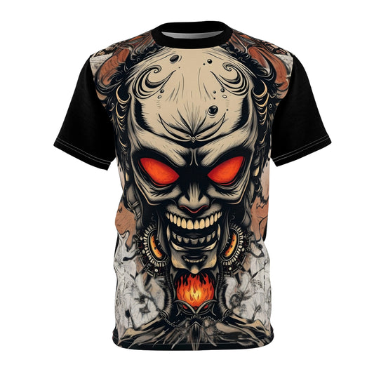 Fiery Skull Drip Men's Graphic Tee -