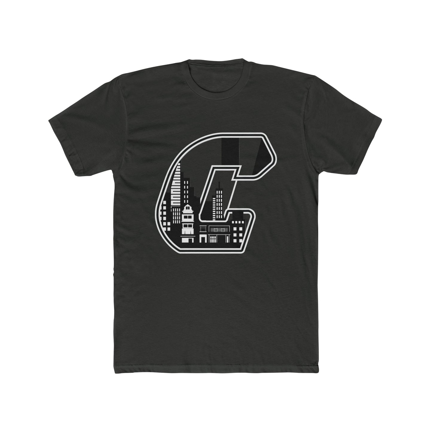 City Skyline 'C' Monogram Tee — Urban Letterman Graphic T-Shirt