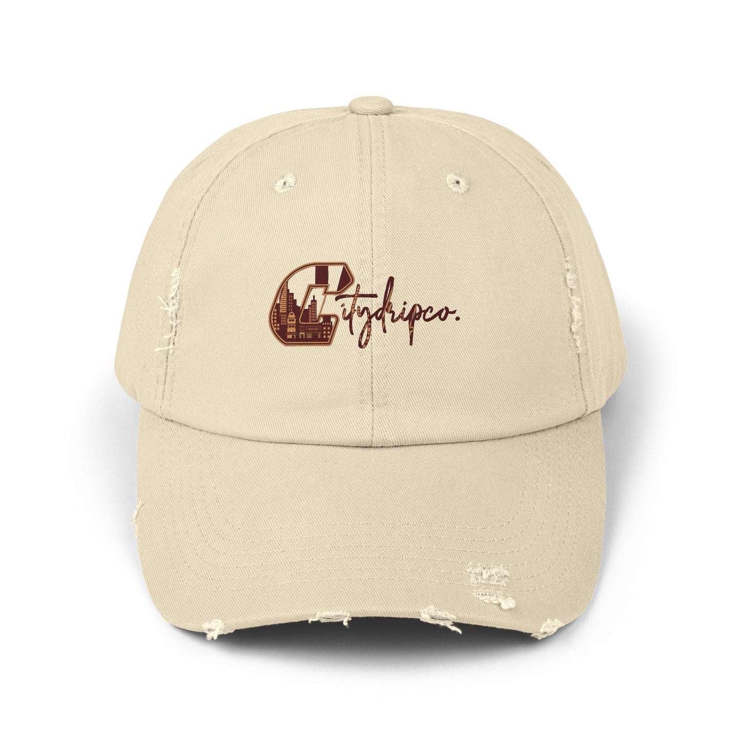 Citydripco. City C Cozy Distressed Unisex Cap with Urban Logo | Casual Everyday Hat, Vintage Style Cap, Gift for Him/Her, Summer Accessory, Trendy Headwear