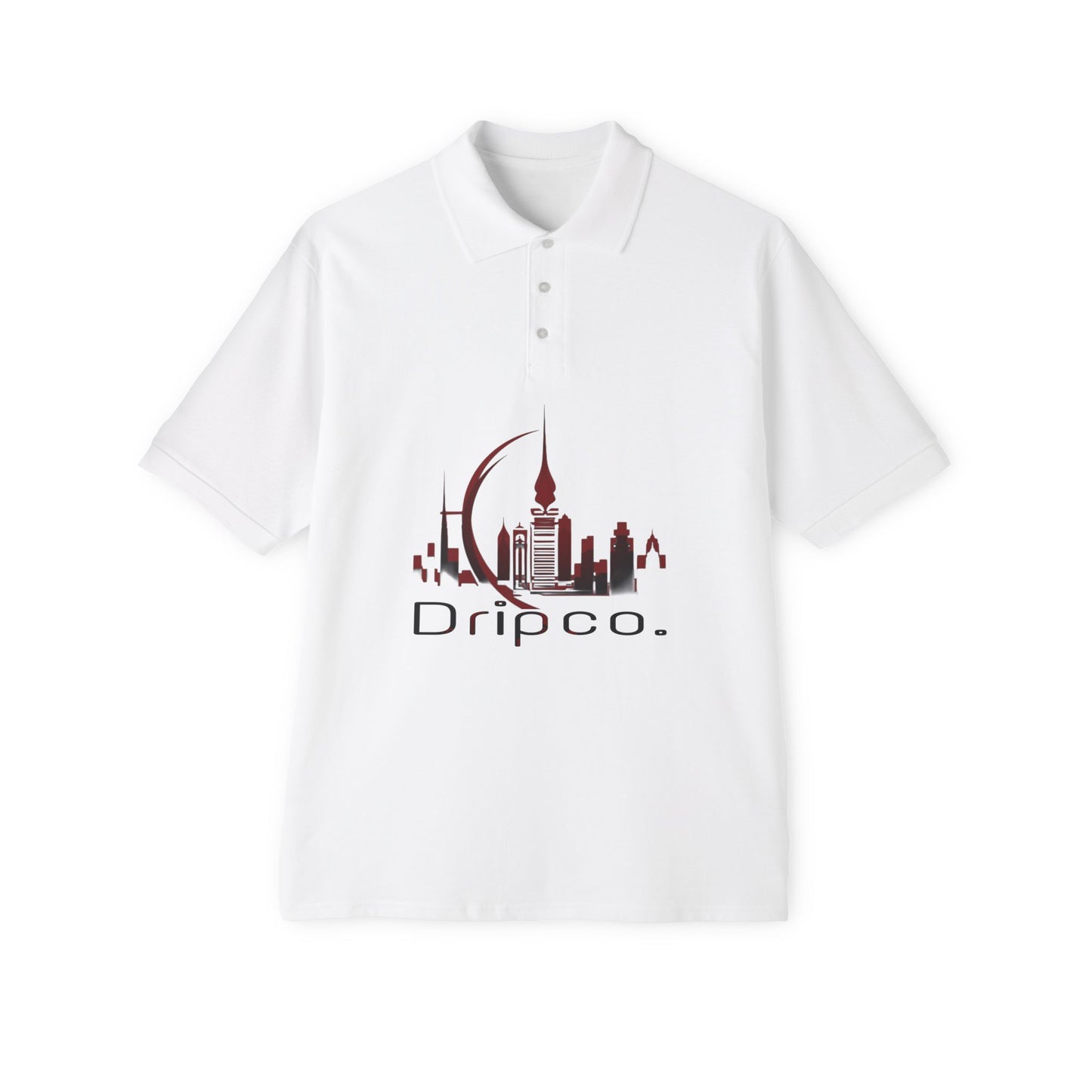 City Dripco. Men's Piqué Polo Shirt - Stylish Casual Wear