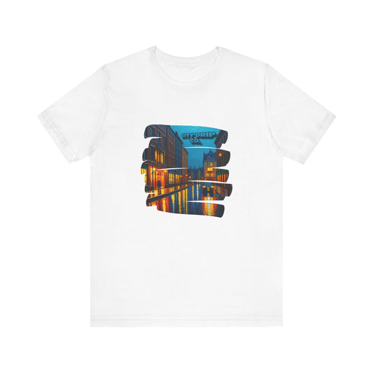 Citydripco. City Nights Graphic Tee | Cityscape Design | Unisex Short Sleeve Shirt