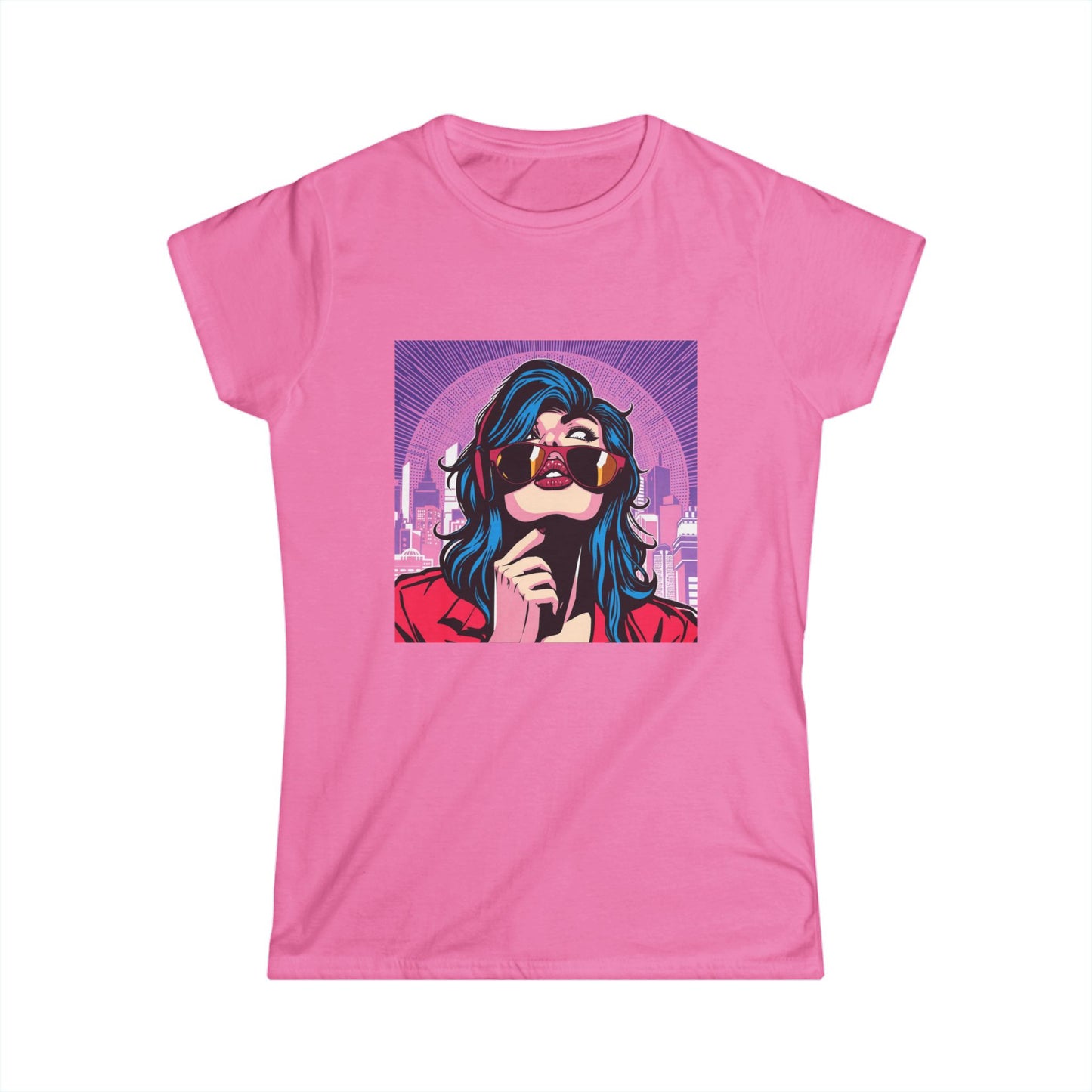 Retro Girl Women's Tee - Retro Sunglasses Graphic Shirt