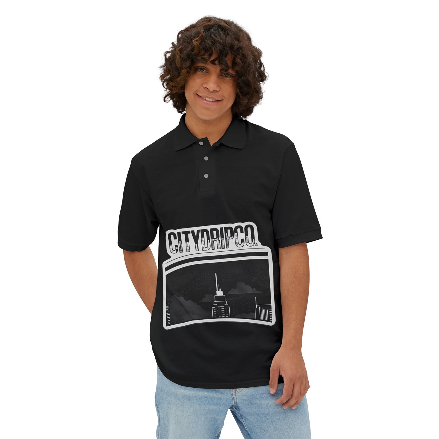 A CityDripCo. Skyline Polo — Men’s Graphic Polo Shirt