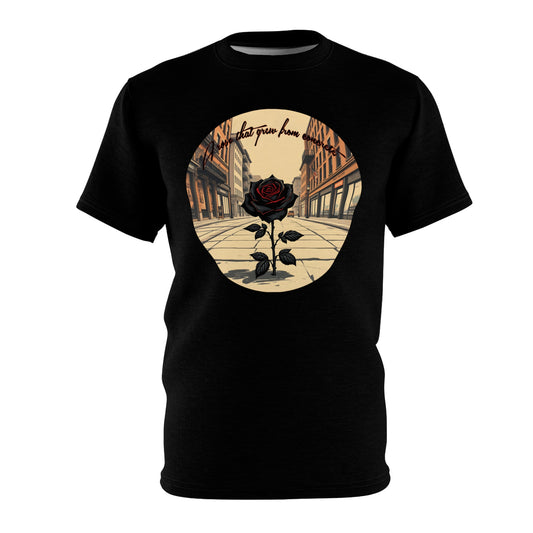A Rose That Grew From Concrete Unisex Rose Graphic Tee - Perfect for Art Lovers & Special Occasions