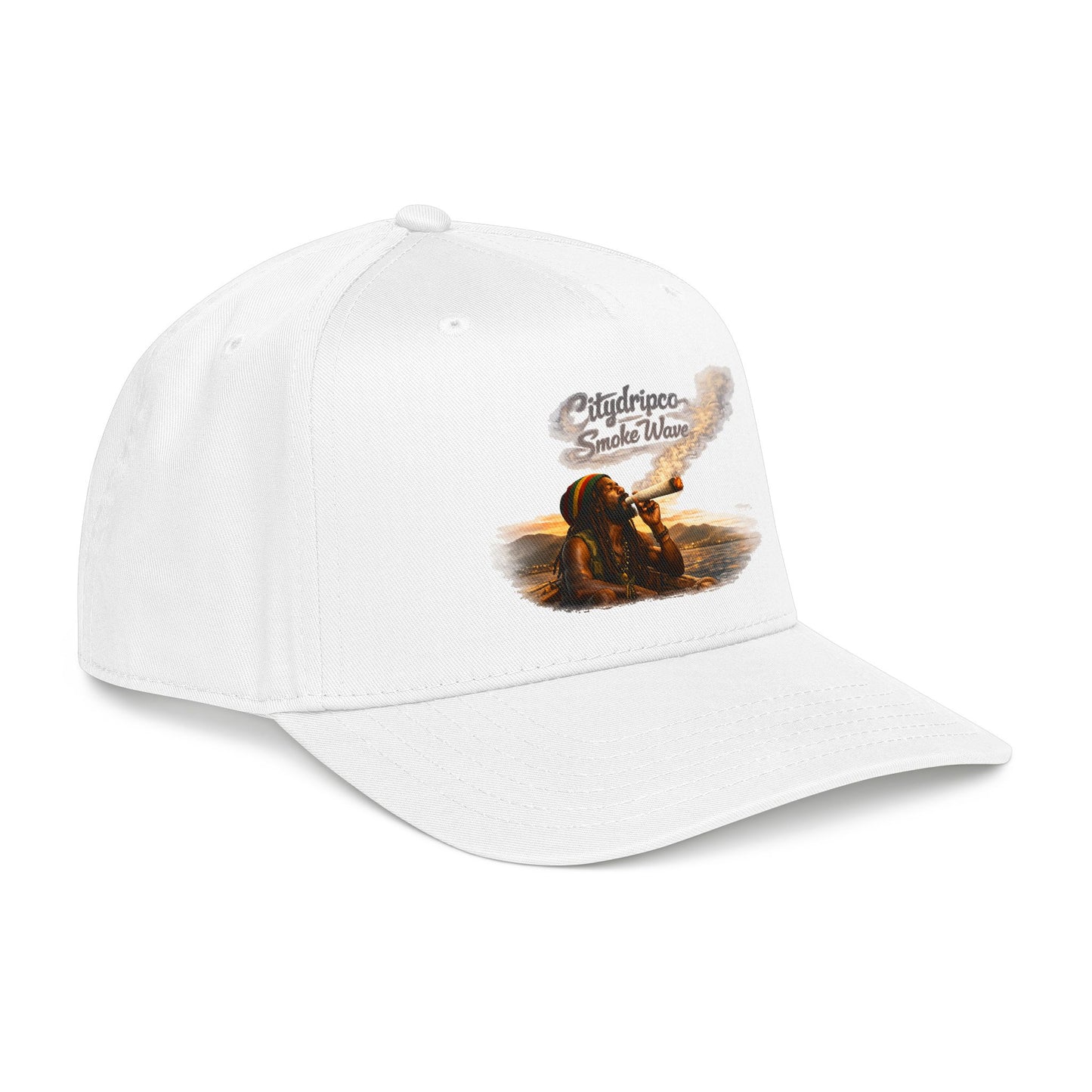 Smoking Hippy Bear Cap — 'Hidripco Smoke Wars' Retro Trucker Hat