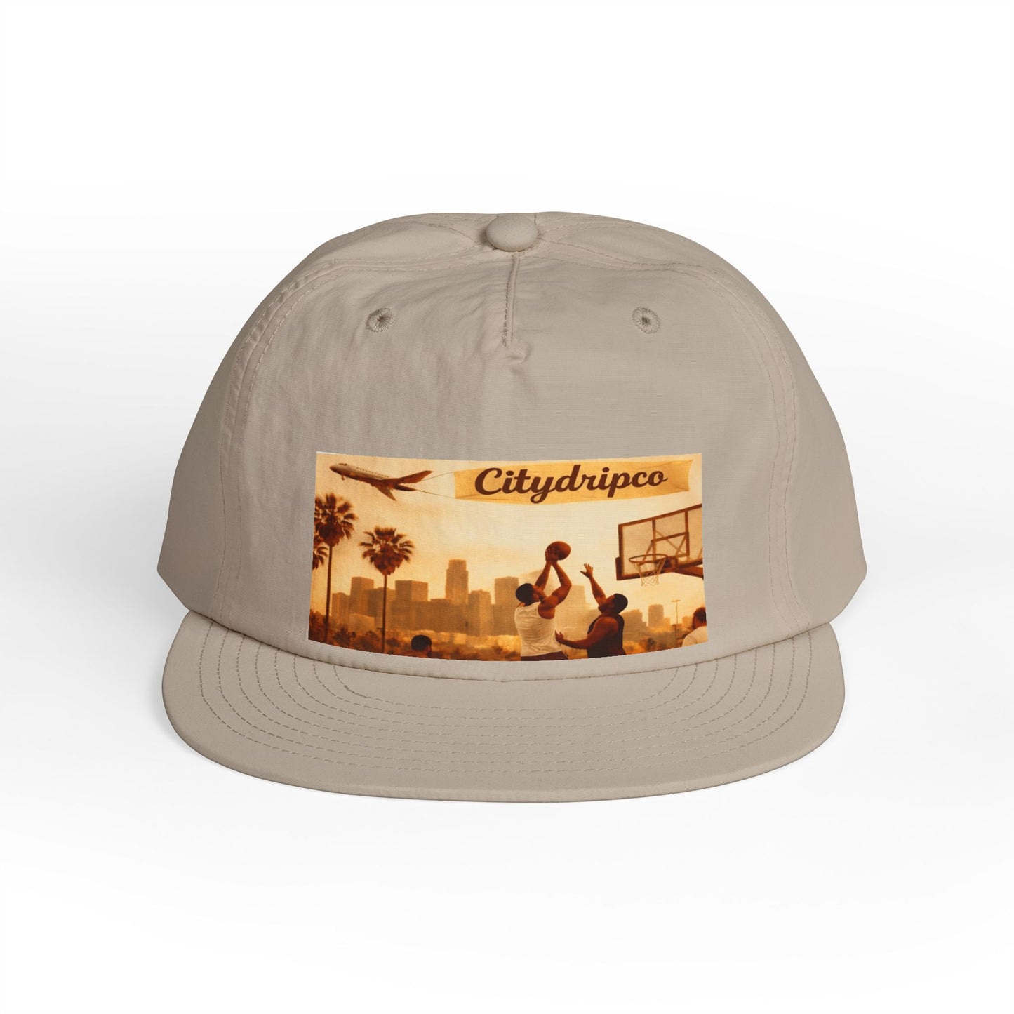 Surf Cap - Vintage Venice Beach Basketball & Palm Trees Snapback
