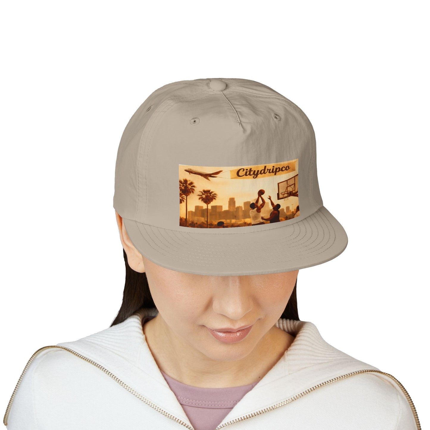 Surf Cap - Vintage Venice Beach Basketball & Palm Trees Snapback
