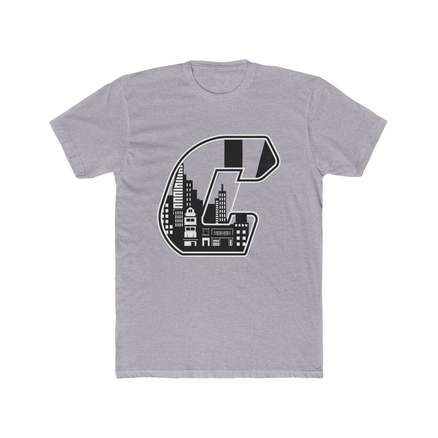 City Skyline 'C' Monogram Tee — Urban Letterman Graphic T-Shirt
