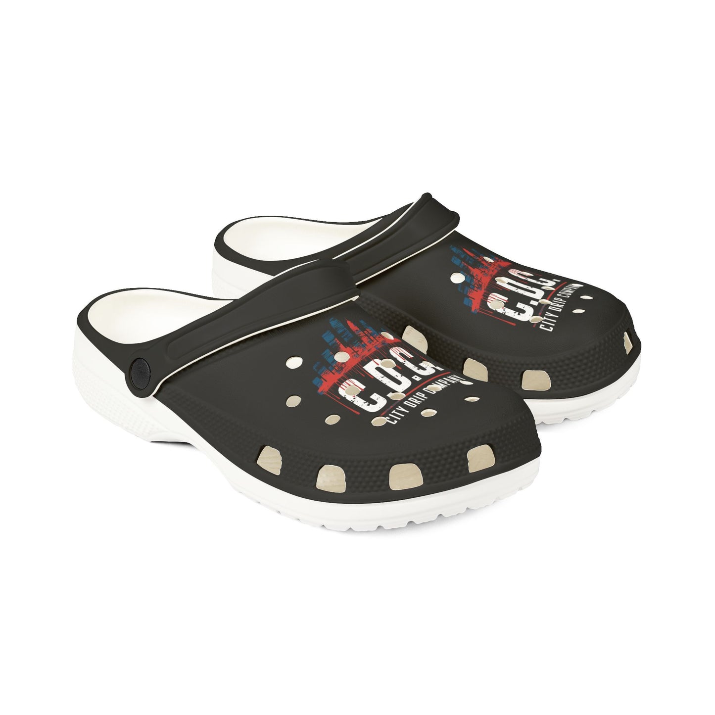 Mens Citydripco.  Red &Blue City Stylish EVA Foam Clogs with City Grip Design