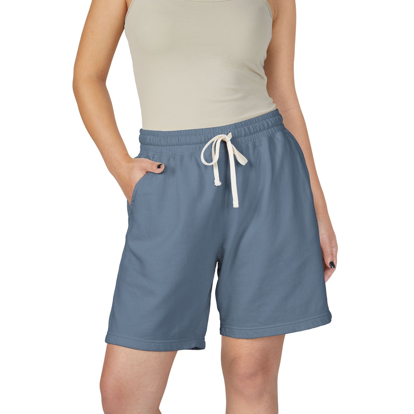 Lightweight Fleece Sweat Shorts — Garment-Dyed Casual Beach & Lounge Shorts