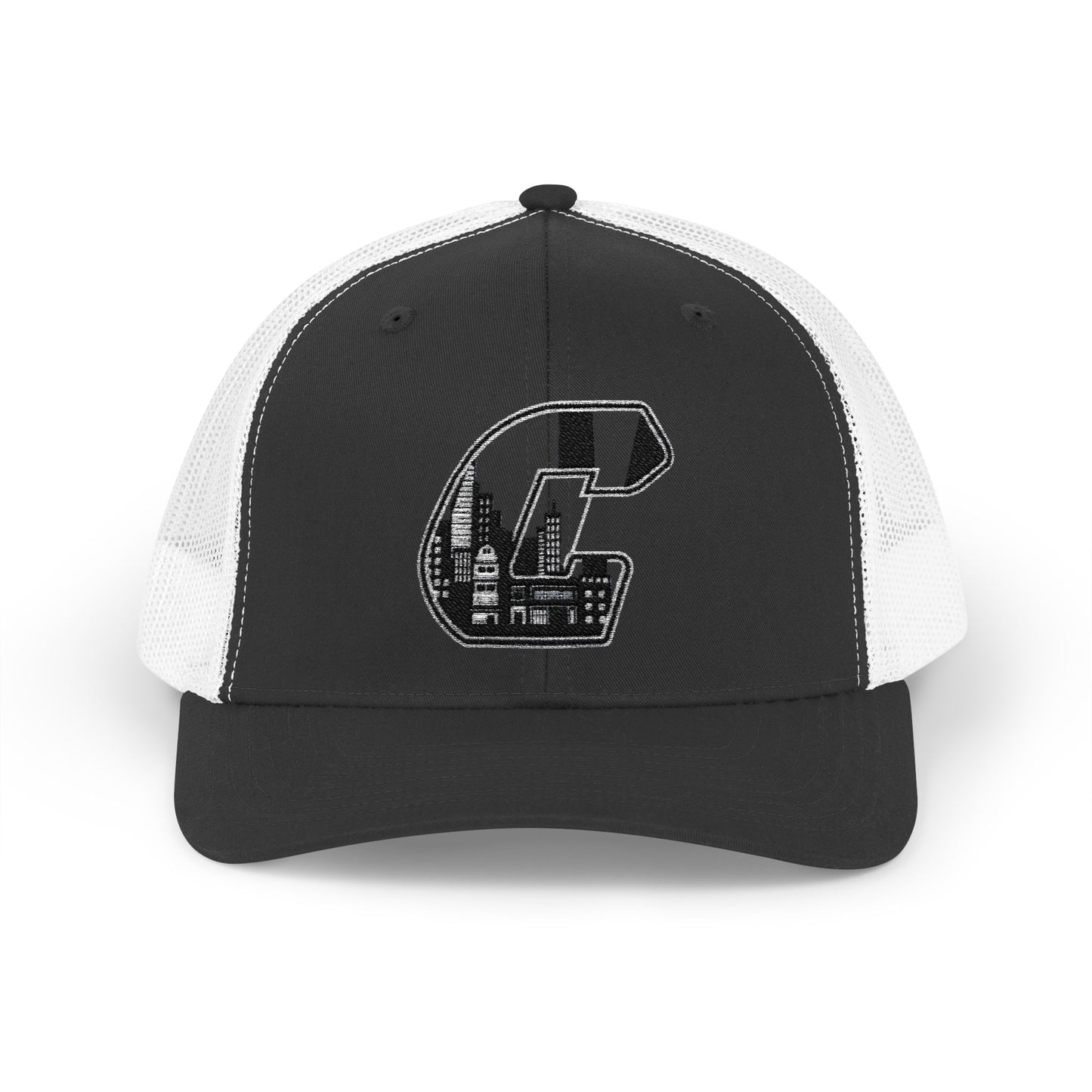 A Citydripco. City C Snapback Trucker Cap with Custom Letter Design, Outdoor Cap, Gift for Him, Casual Hat, Adjustable Baseball Cap