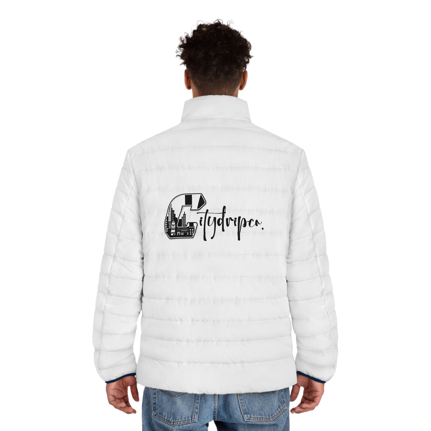 Citydripco City C Puffer Jacket — 'Hydroponic' Monogram Cityscape Men's Puffer