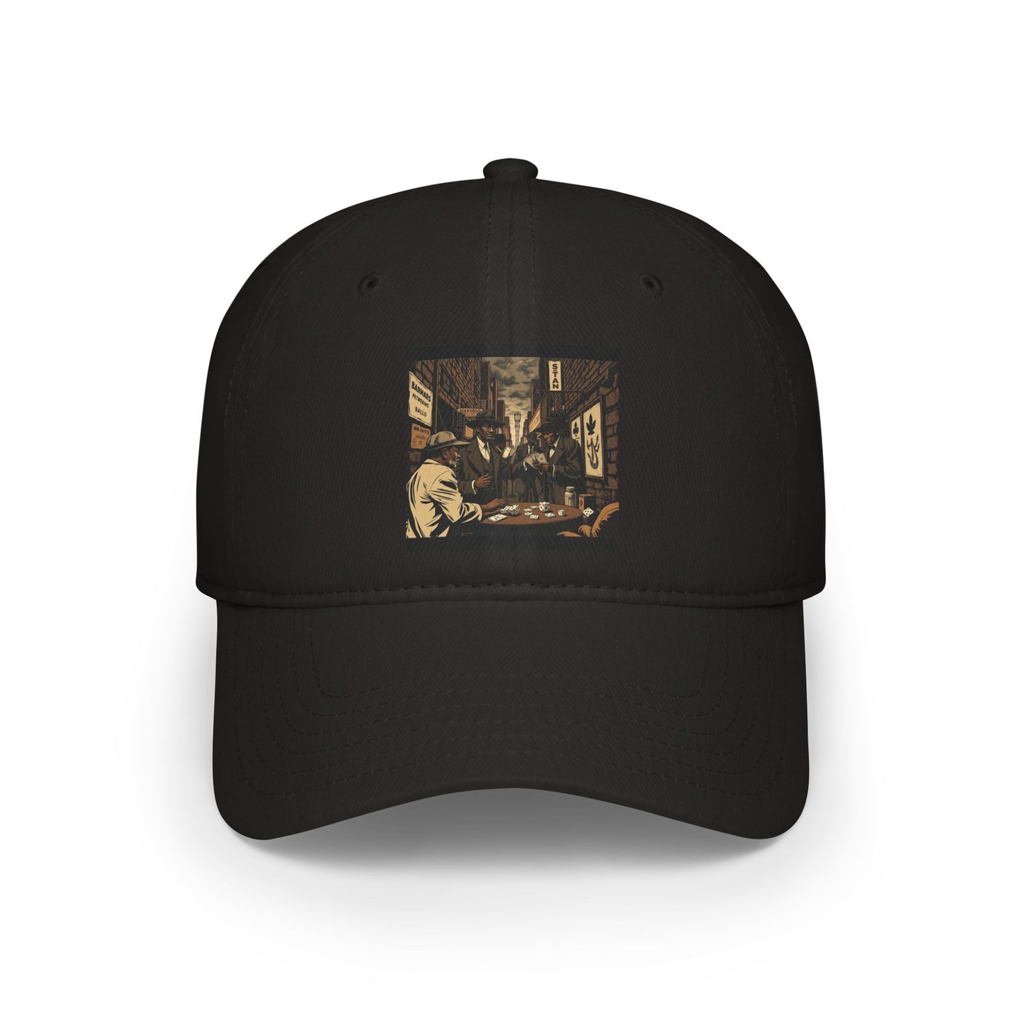 Black Card Game Low Profile Baseball Cap - Perfect for Gamers and Casual Outings