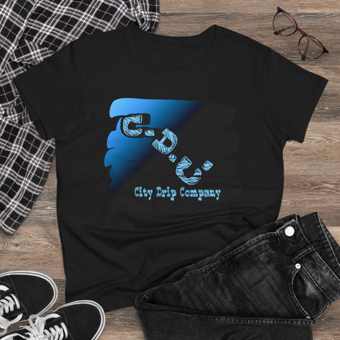 Citydripco. Signature Women's Cotton Tee - City Drip Company Graphic Tee