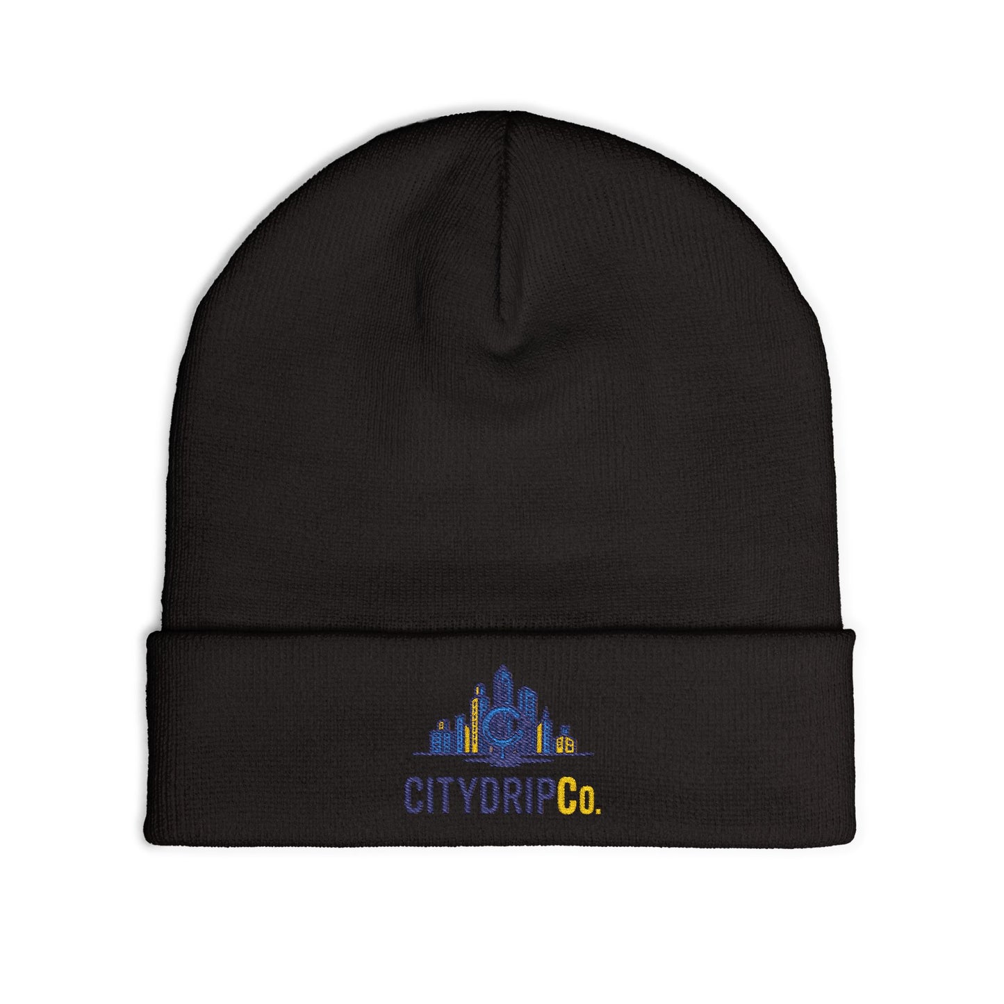 Citydripco. Urban Cityscape Stylish Citydrip Knit Beanie, Embroidered Hat, Winter Accessory, Gift for Him/Her, Streetwear Beanie