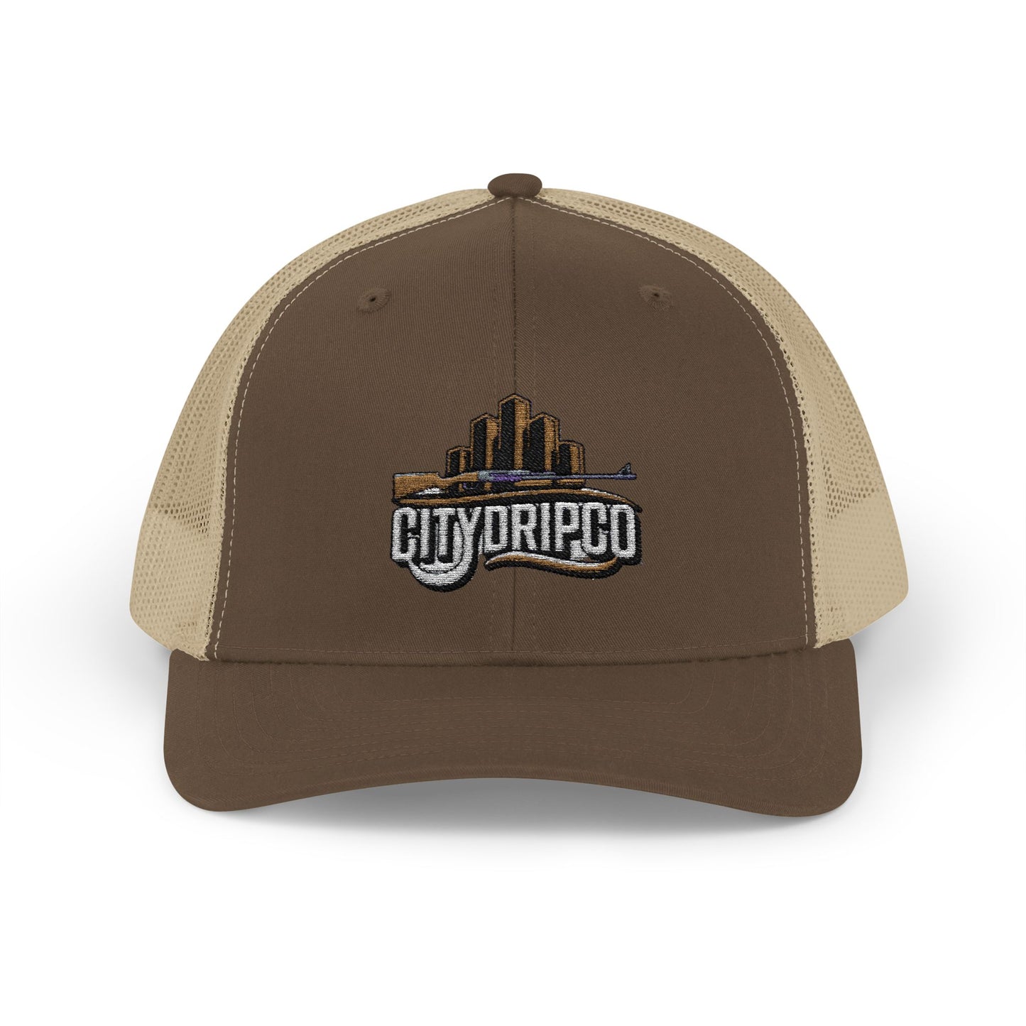 Citydripco.  Rifleman Snapback Trucker Cap - City Drip Co Embroidered Hat