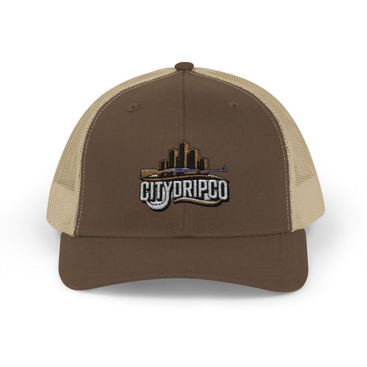 Citydripco.  Rifleman Snapback Trucker Cap - City Drip Co Embroidered Hat