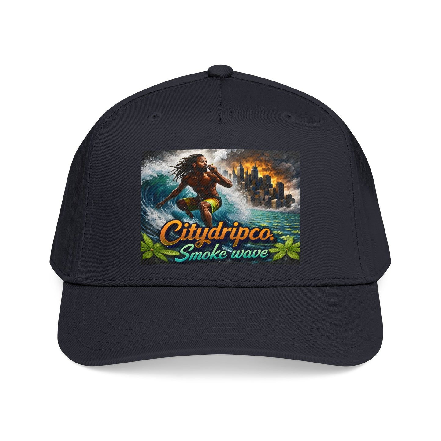 Citydripco "Smoke Wave" Surfing Lion Baseball Cap
