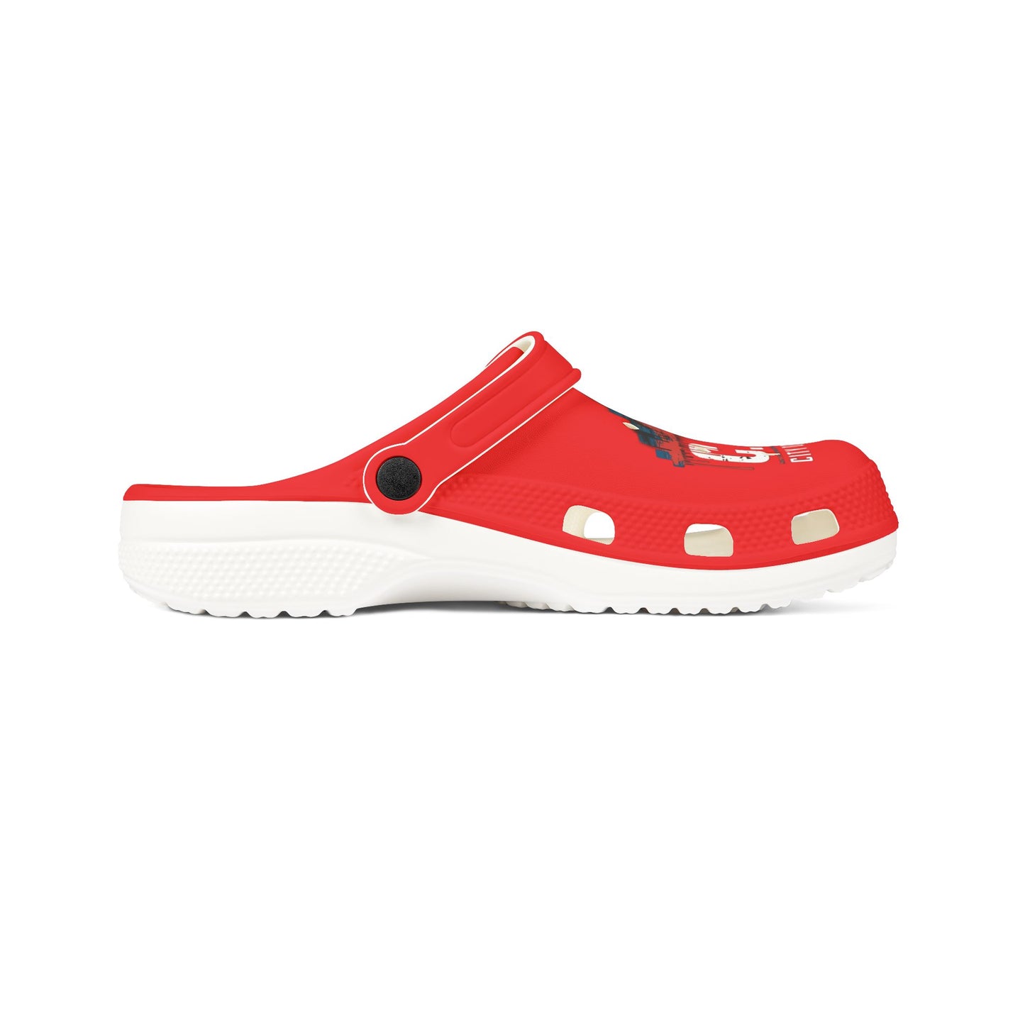 Mens Citydripco. Red & Blue City Style EVA Foam Slippers - Comfortable & Trendy Red Clogs
