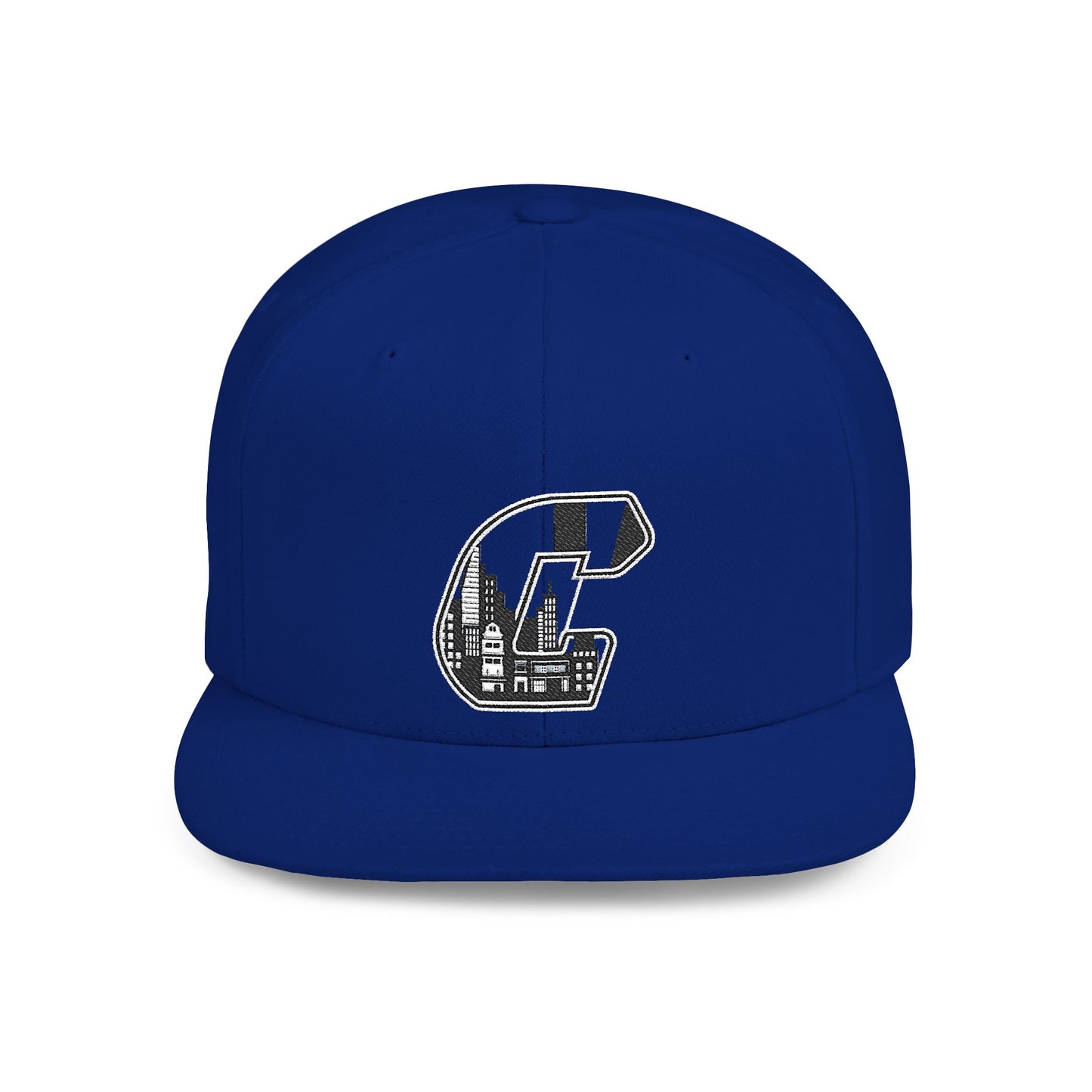 City  Skyline C Patch Flat Bill Snapback Hat