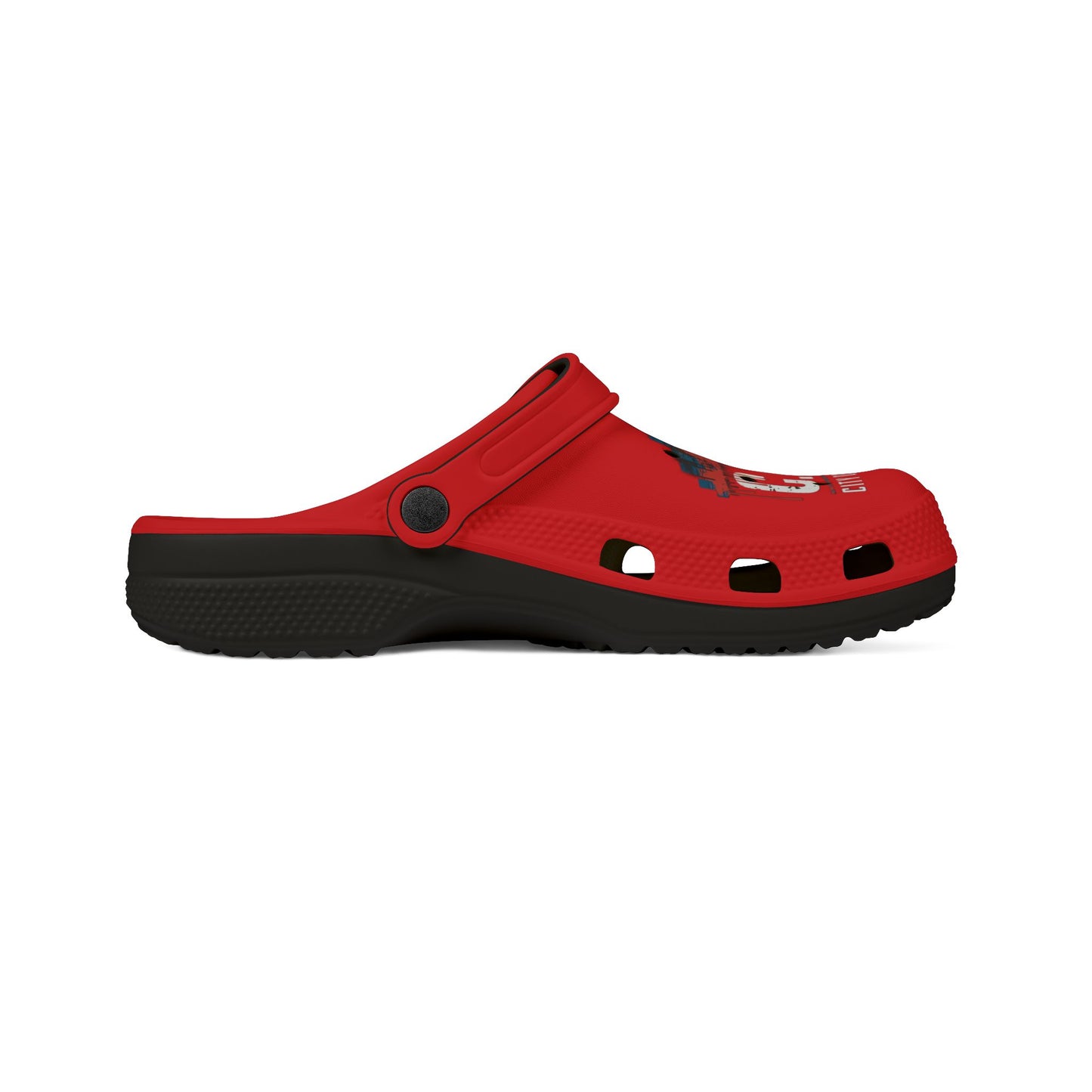 Mens Citydripco. Red & Blue City Style EVA Foam Slippers - Comfortable & Trendy Red Clogs