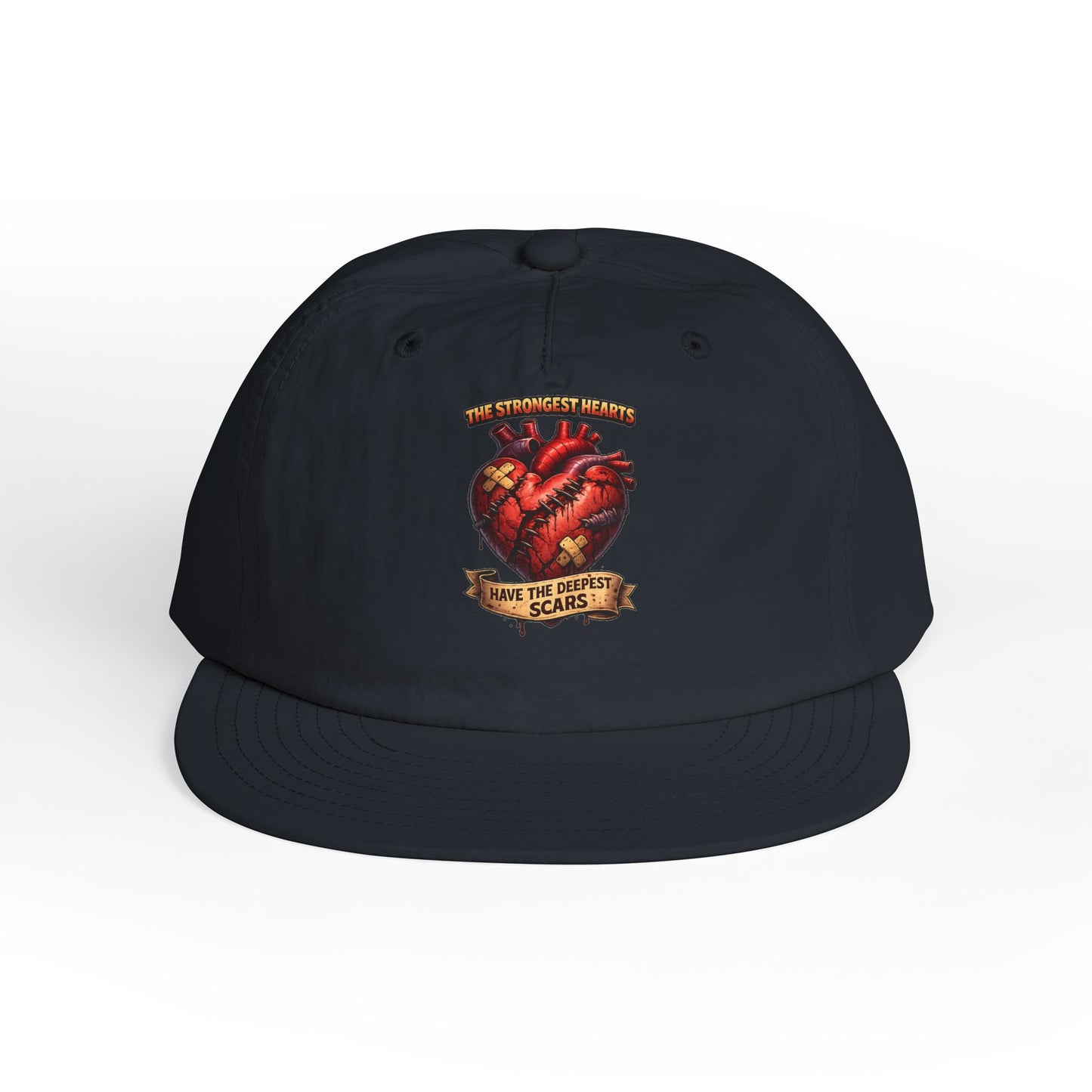 Citydripco — Tattoo Heart Graphic Snapback Hat (“The Strongest Hearts Have the Deepest Scars”)