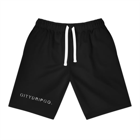 Citydripco. Liquid Set Athletic Long Shorts - Comfortable Black Sportswear for Workouts & Casual Wear