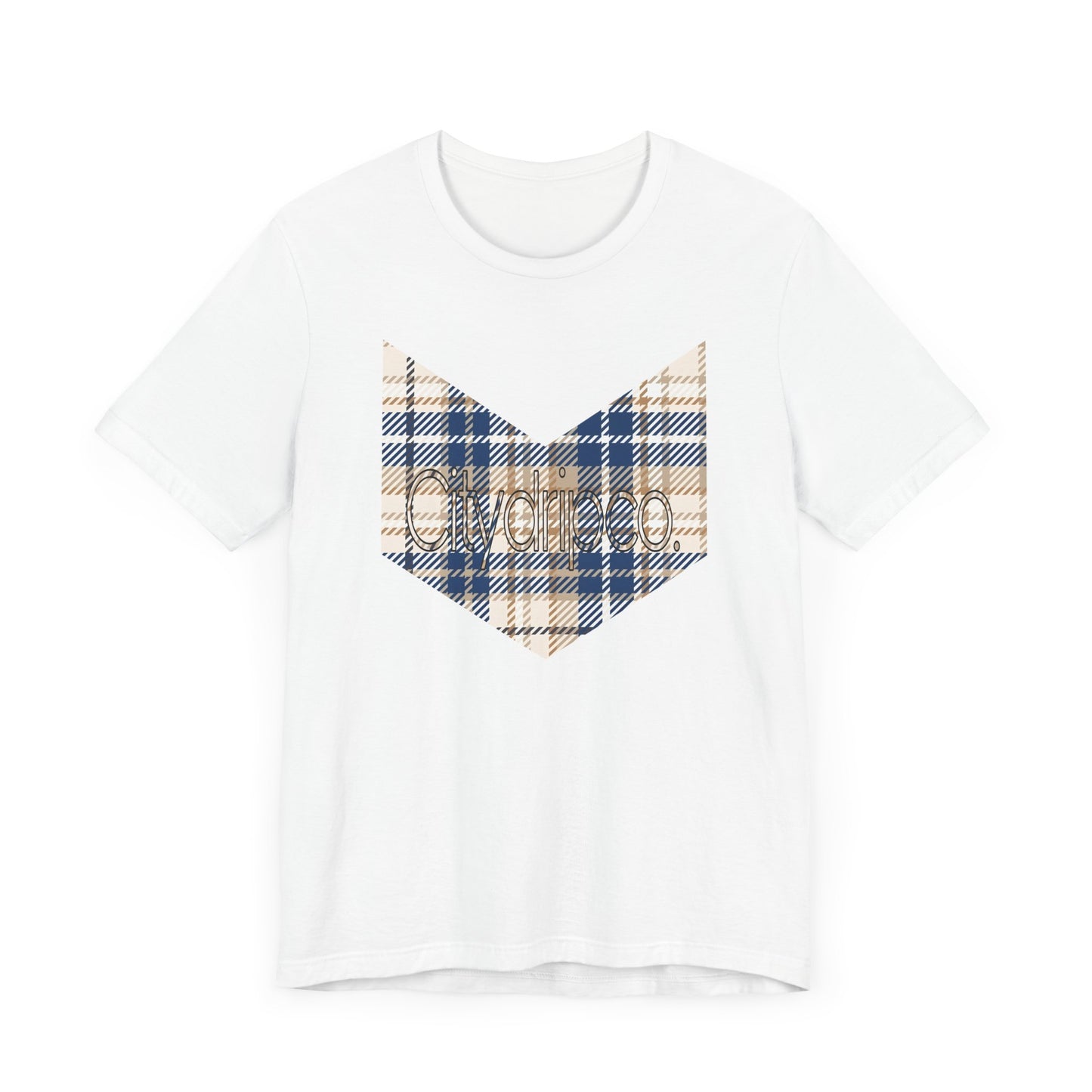 Citydripco. Plaidly Blue Short Sleeve Tee - Casual Comfort Wear