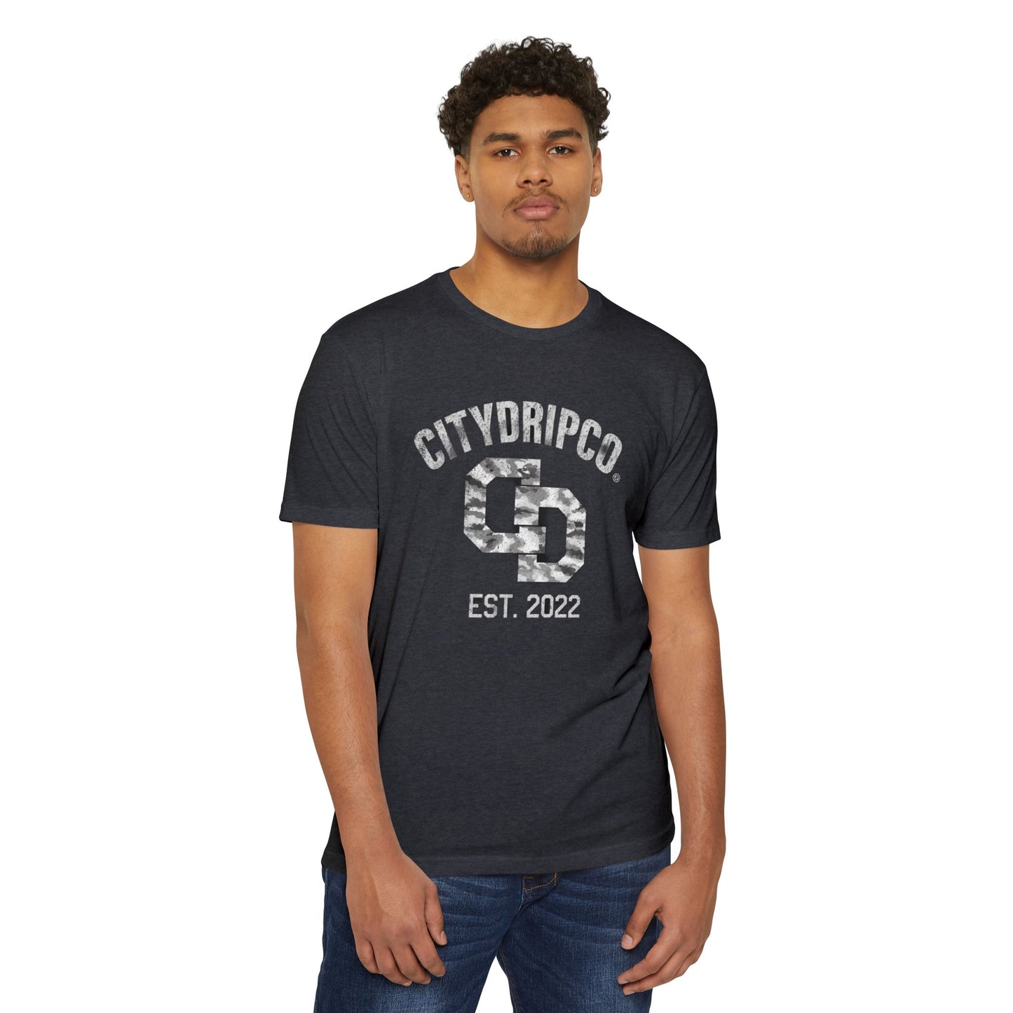 CityDripCo. Est. 2022 Graphic T-Shirt — Vintage Camo Logo Tee
