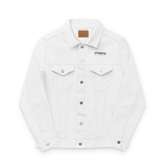 A Citydripco. Unisex Embroidered Denim Jacket, Stylish Casual Outerwear, Perfect Gift for Travelers, Summer Layering, Fashion Statement