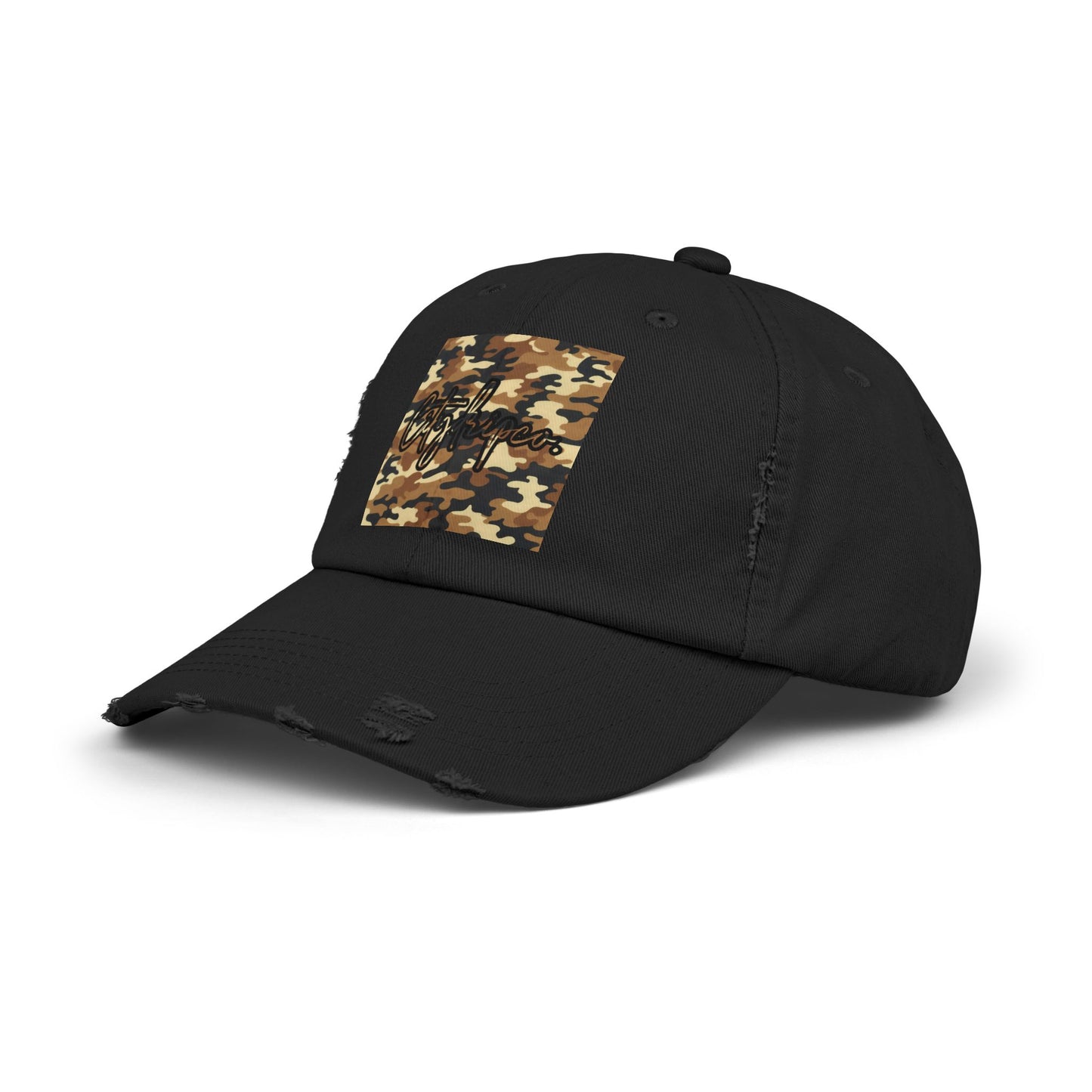 Citydripco. Camouflage Unisex Distressed Cap - Camo Style, Casual Fashion Hat, Outdoor Adventure Gear, Streetwear Accessory, Gifts for Him/Her