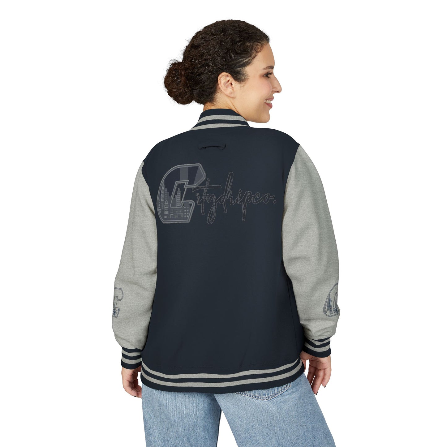 A Citydripco. City C Unisex Heavyweight Letterman Jacket, Vintage Style Varsity Jacket, Custom Letterman Jacket, Personalized Sports Jacket, College Spirit Wear