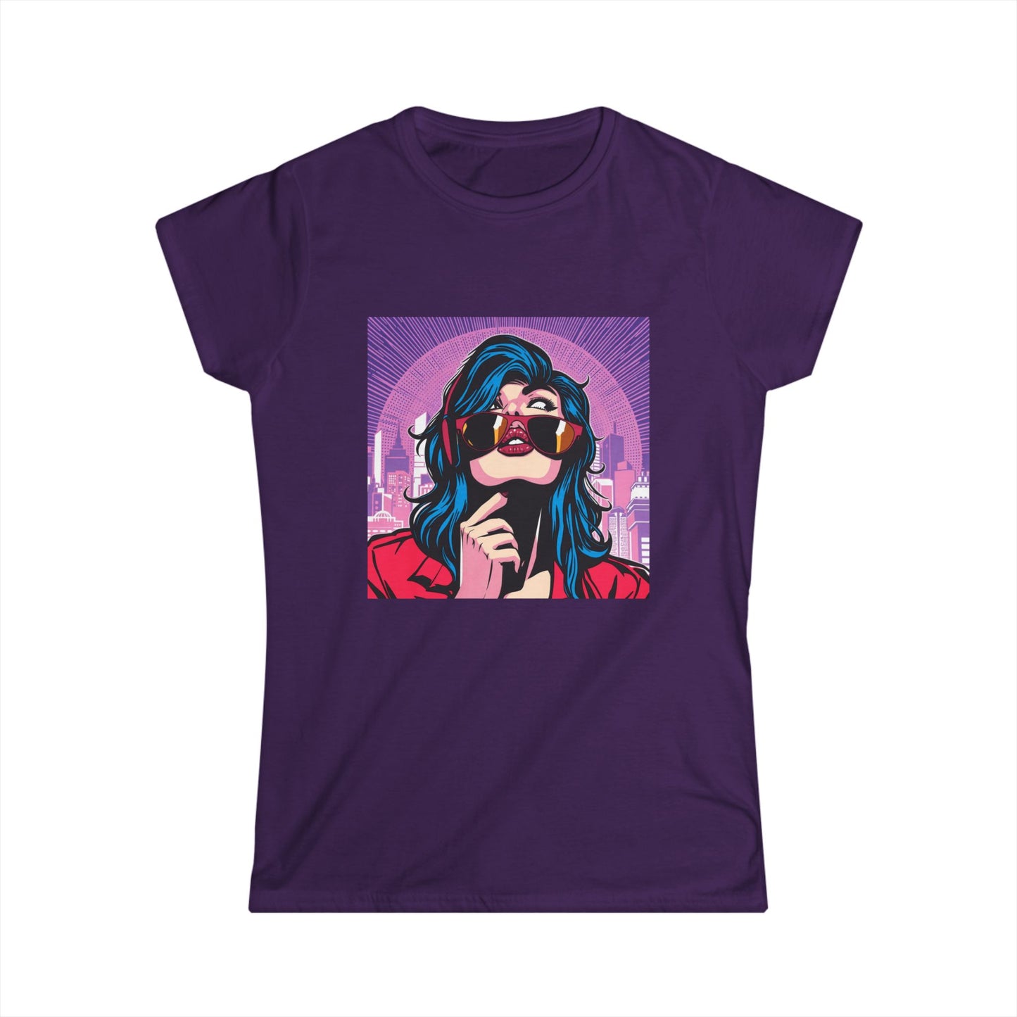 Retro Girl Women's Tee - Retro Sunglasses Graphic Shirt