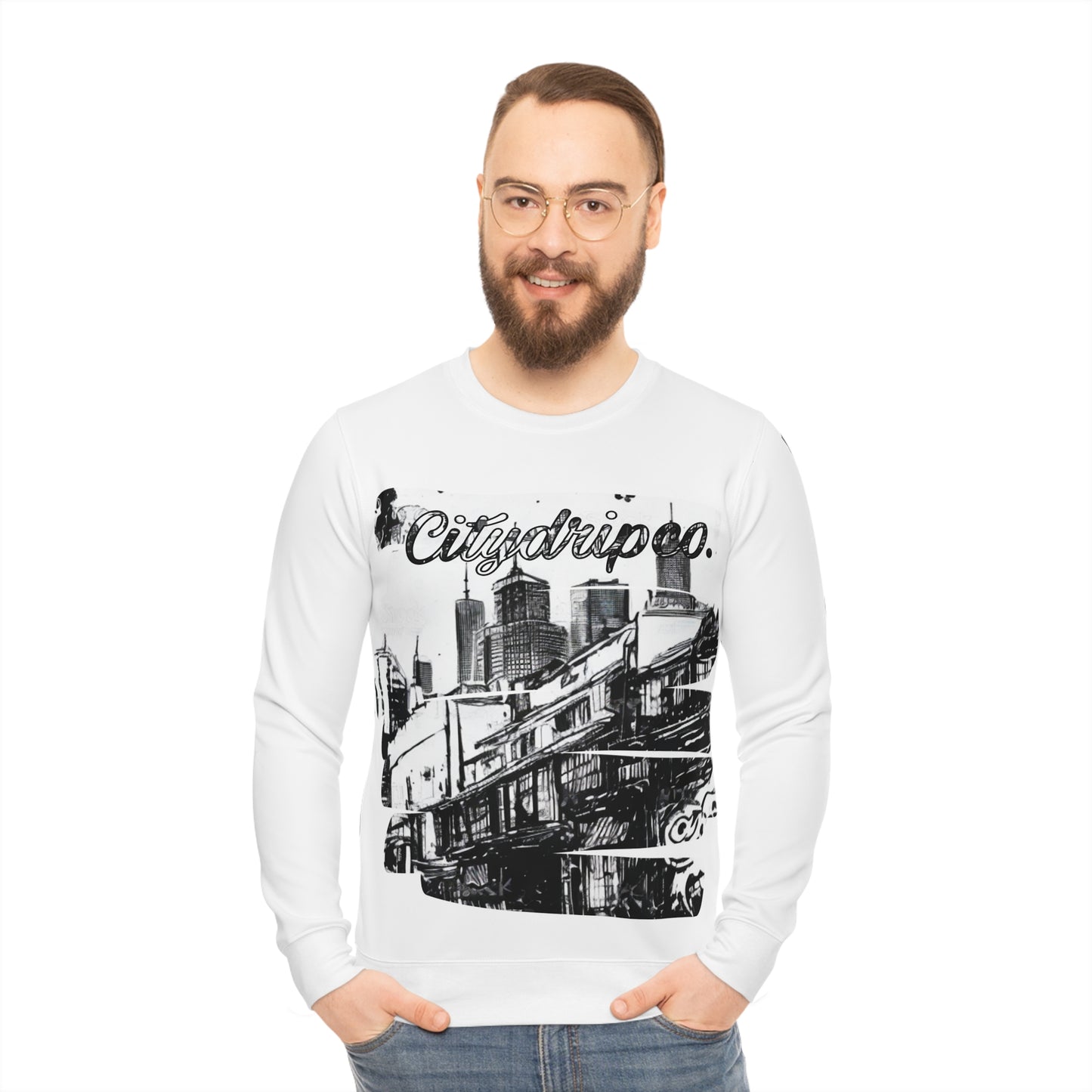 Citydripco. Urban Graffiti Lightweight Sweatshirt - Comfort and Style for Everyday Wear