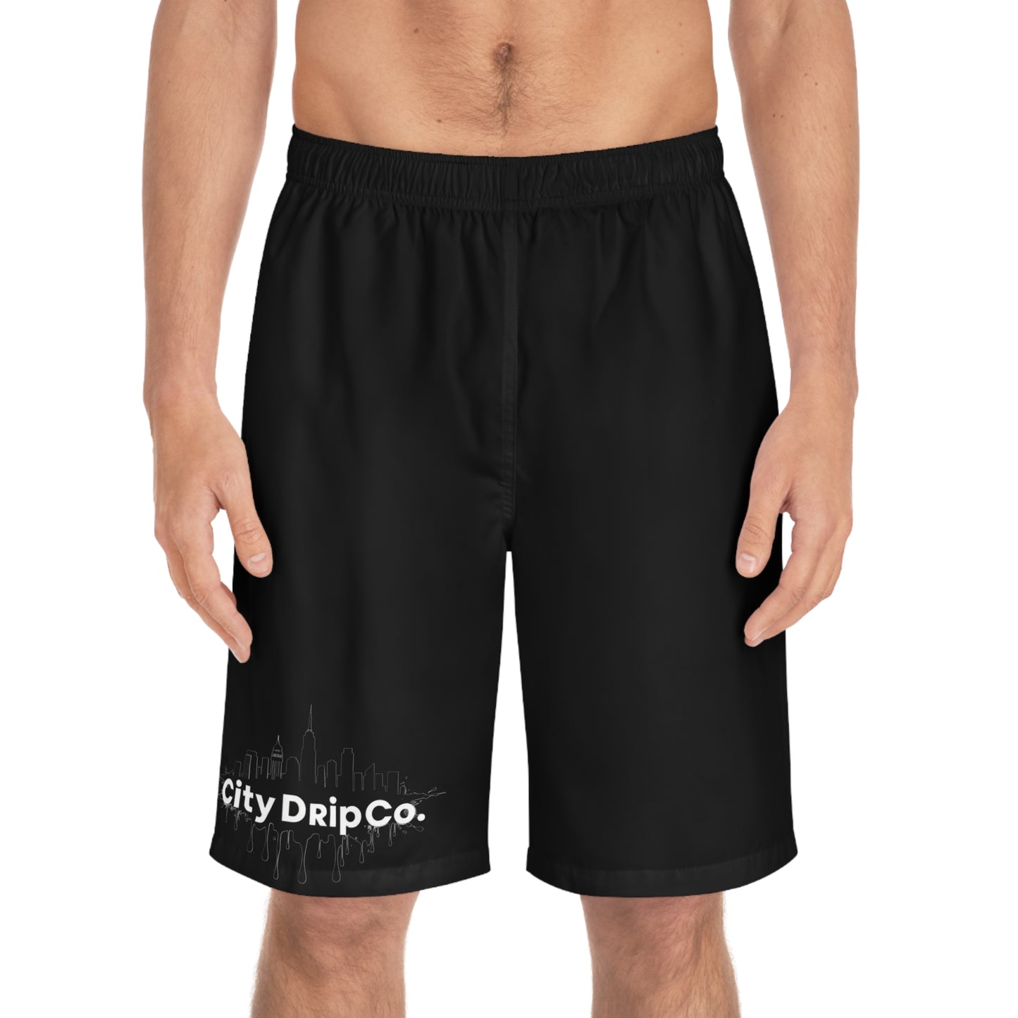 Citydripco. Black City Board Shorts - Stylish Summer Swimwear
