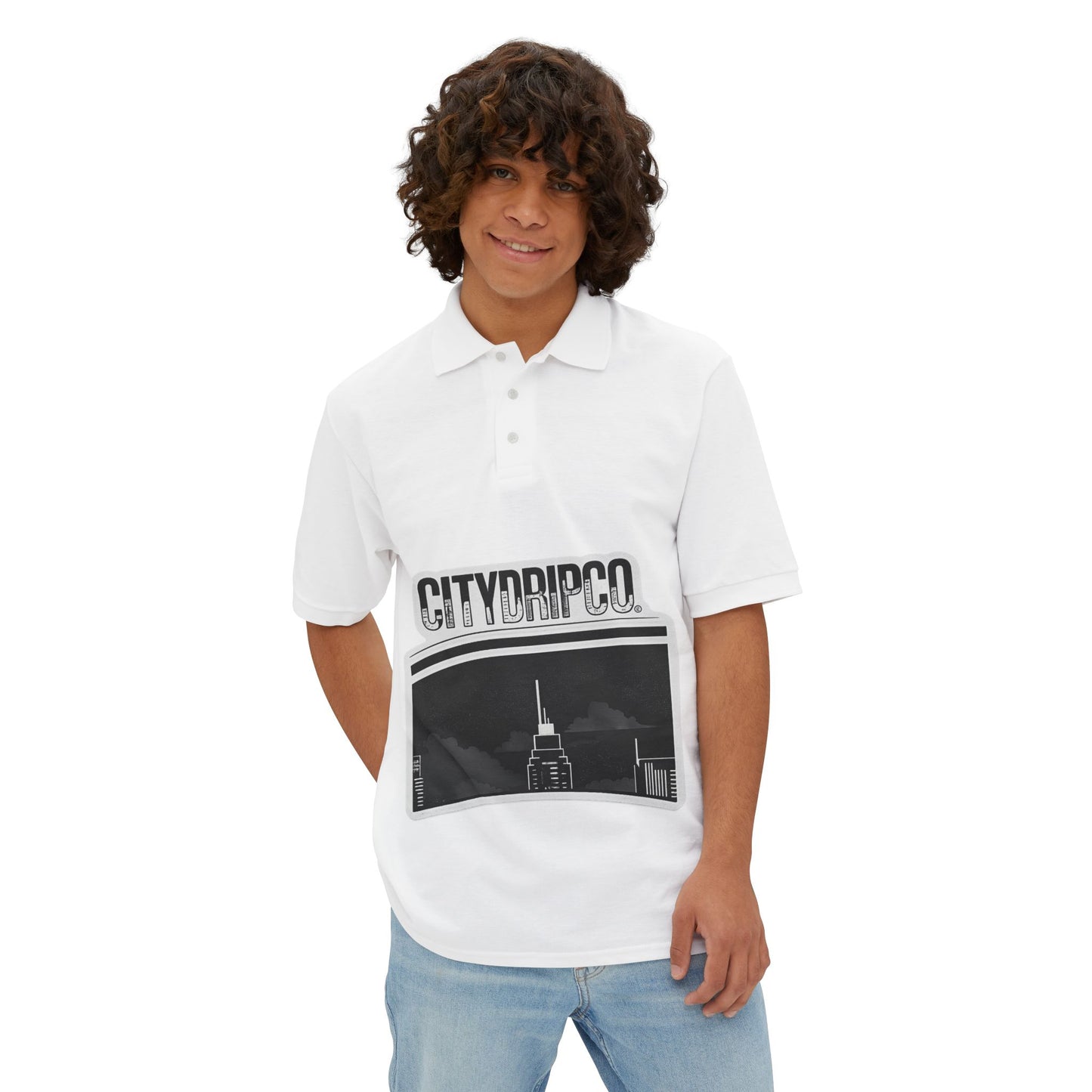 A CityDripCo. Skyline Polo — Men’s Graphic Polo Shirt