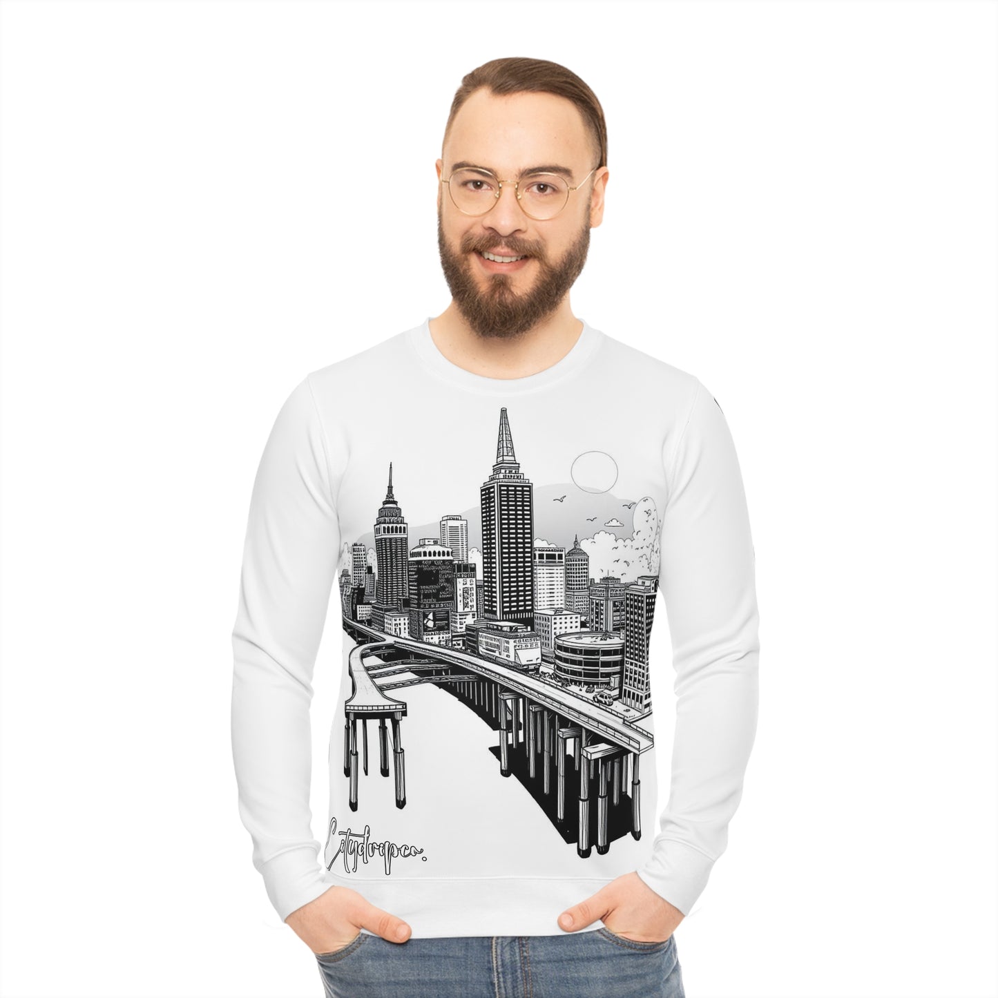 A Citydripco. Bridge Drip Lightweight Sweatshirt, Cityscape Apparel, Fashion Sweatshirt, Graphic Design Sweatshirt, Casual Streetwear, Unique [...]