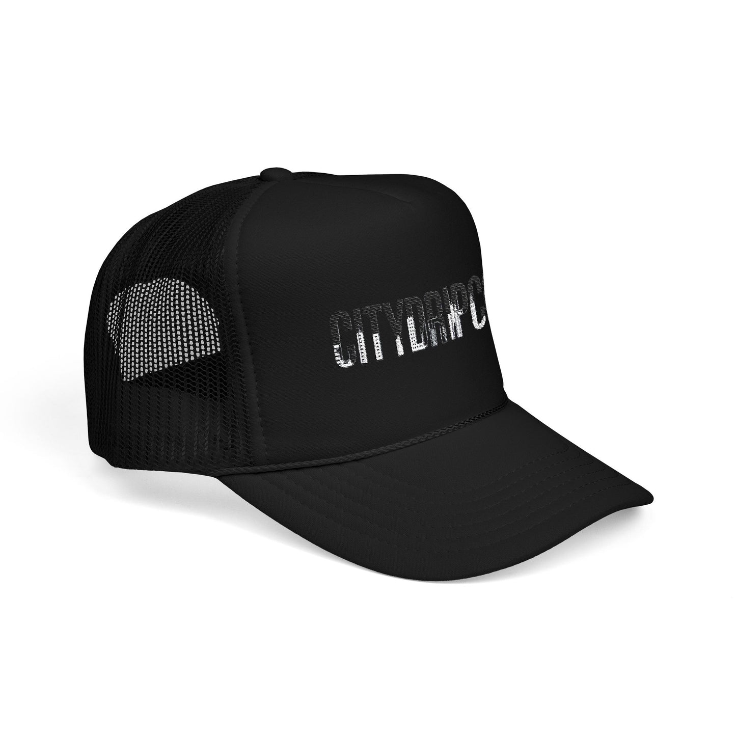 A Citydripco. Embroidered Foam Trucker Hat - Stylish City Vibe Cap for Outdoor Adventures, Gifts for Him, Summer Festivals, Everyday Wear, Trendy Hat