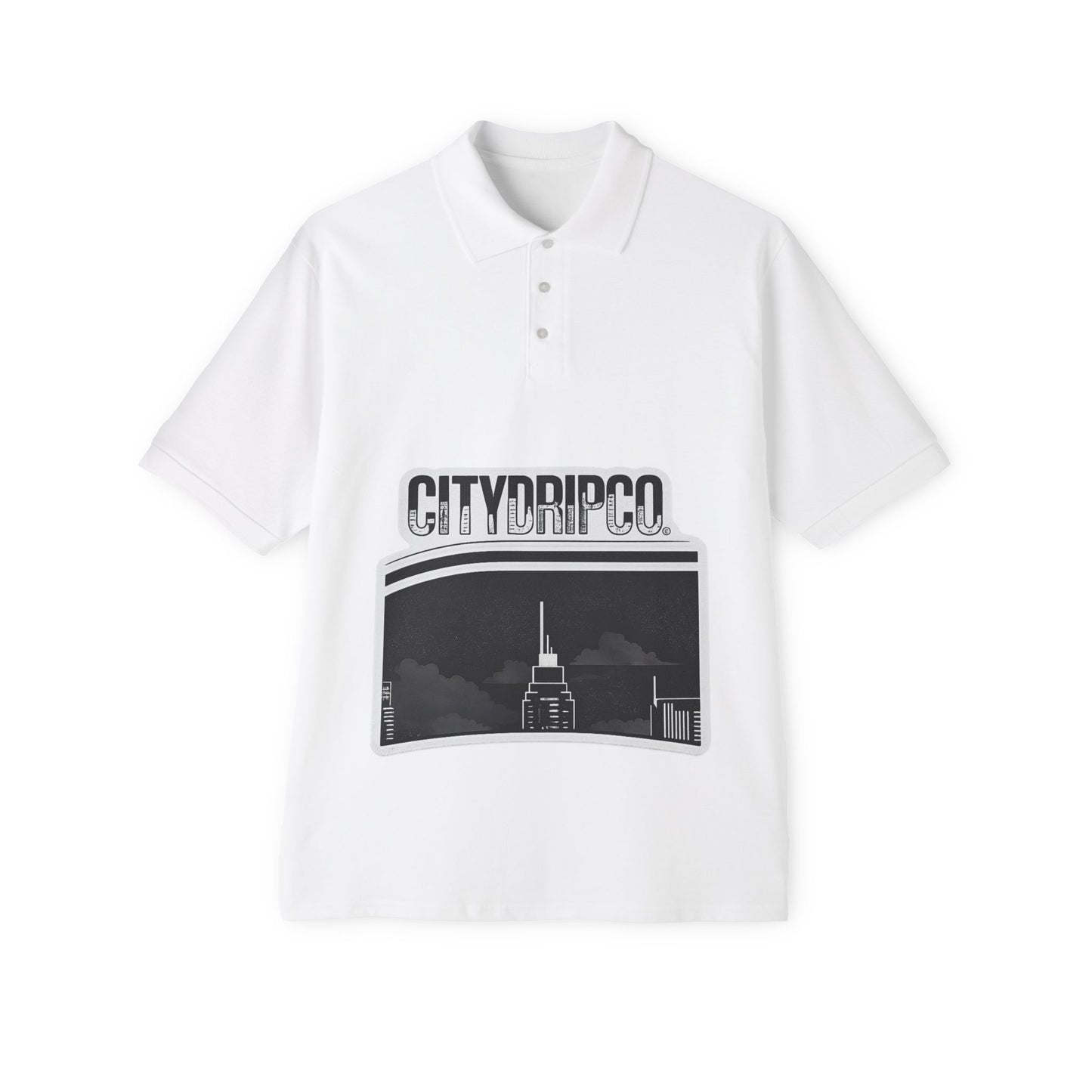 A CityDripCo. Skyline Polo — Men’s Graphic Polo Shirt