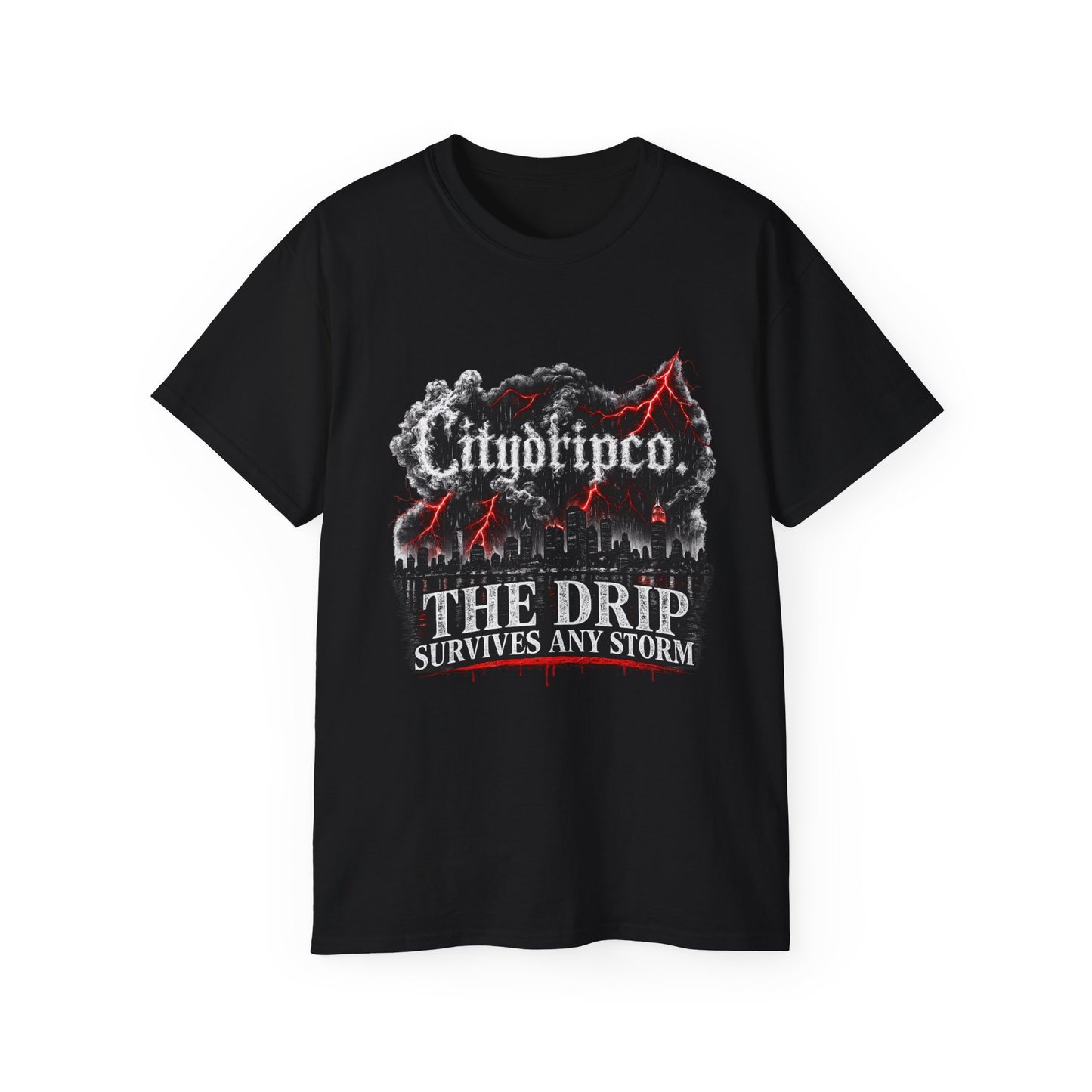 The Drip Survives Any Storm Tee - Citydripco Graphic T-Shirt