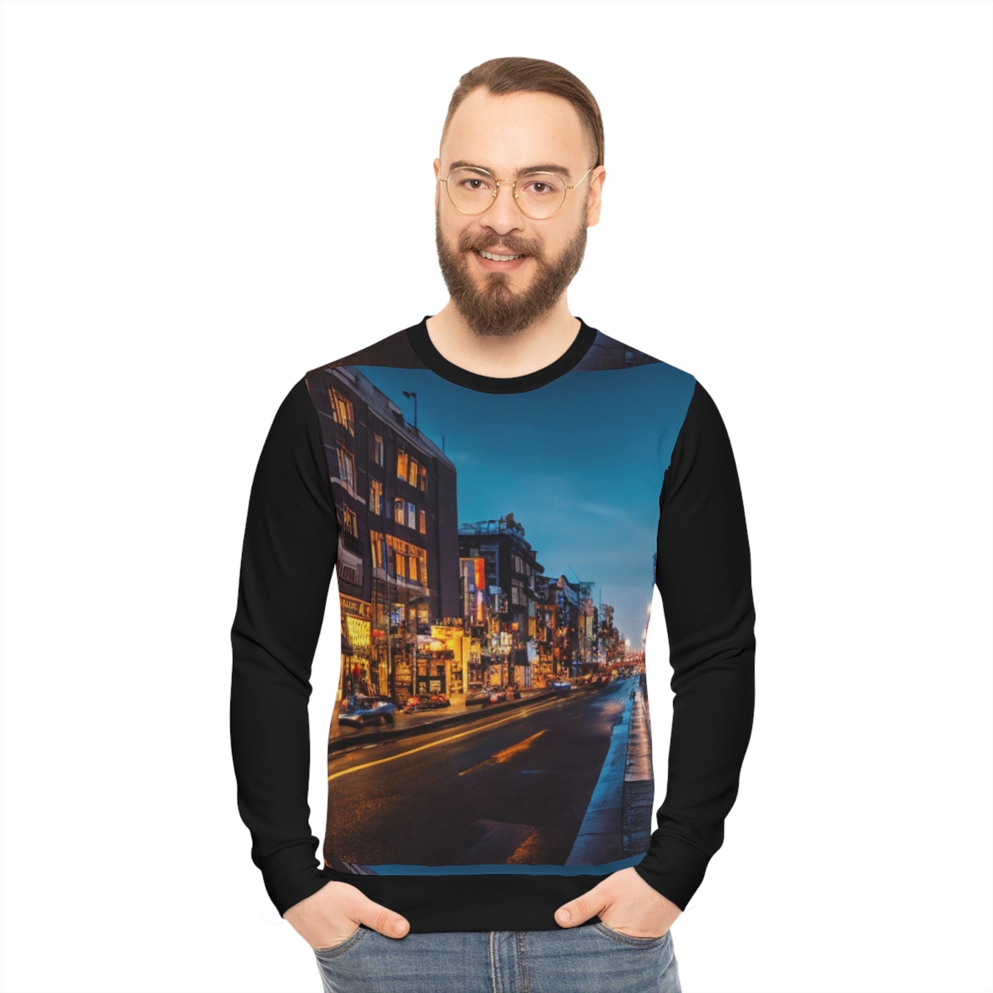 Citydripco. Urban Nights Lightweight Sweatshirt - Cozy Street Vibe