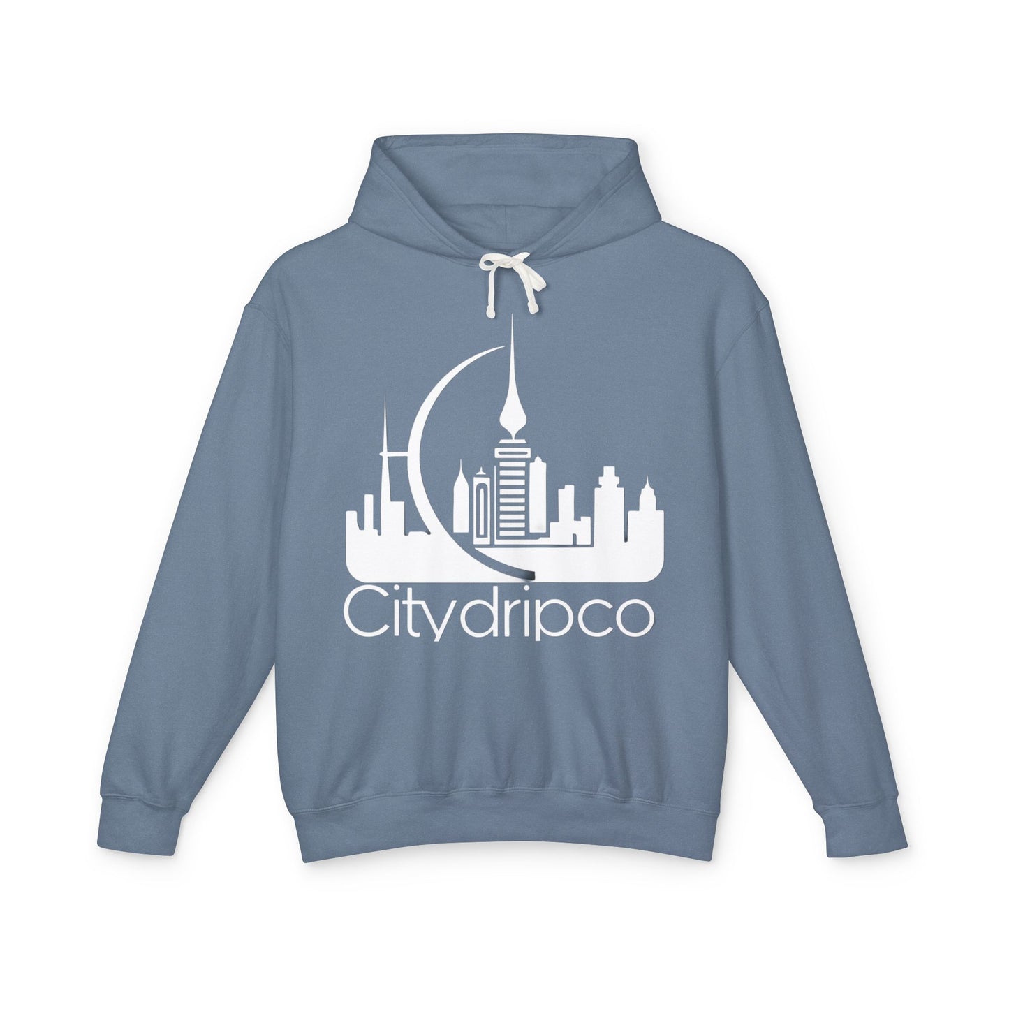 A Citydripco. Urban Chill Lightweight Hooded Sweatshirt - Unisex, Casual Streetwear, City Theme, Perfect Gift for Teens, Summer Jacket