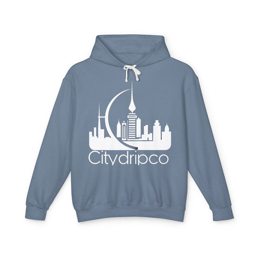 A Citydripco. Urban Chill Lightweight Hooded Sweatshirt - Unisex, Casual Streetwear, City Theme, Perfect Gift for Teens, Summer Jacket