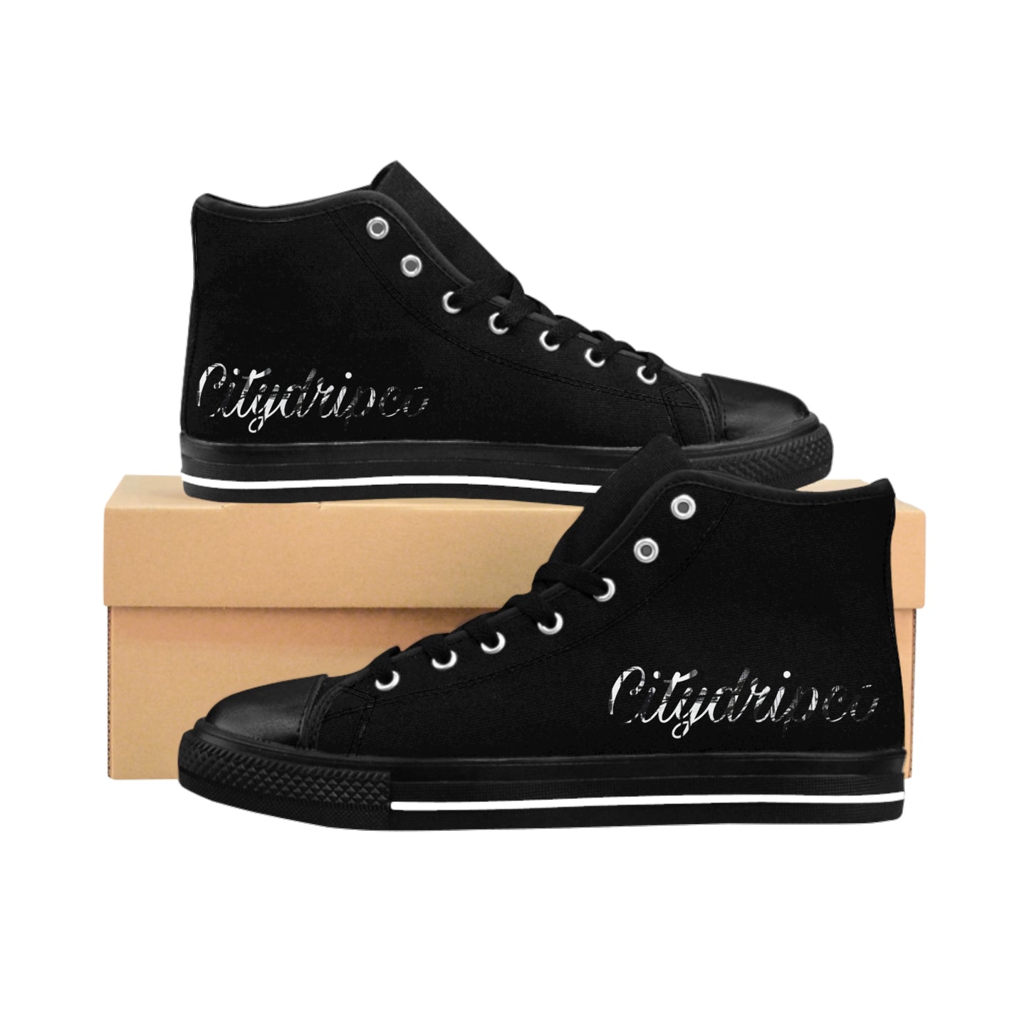 Citydripco. Men's Classic Sneakers with Chic Script Design - Stylish Casual Footwear